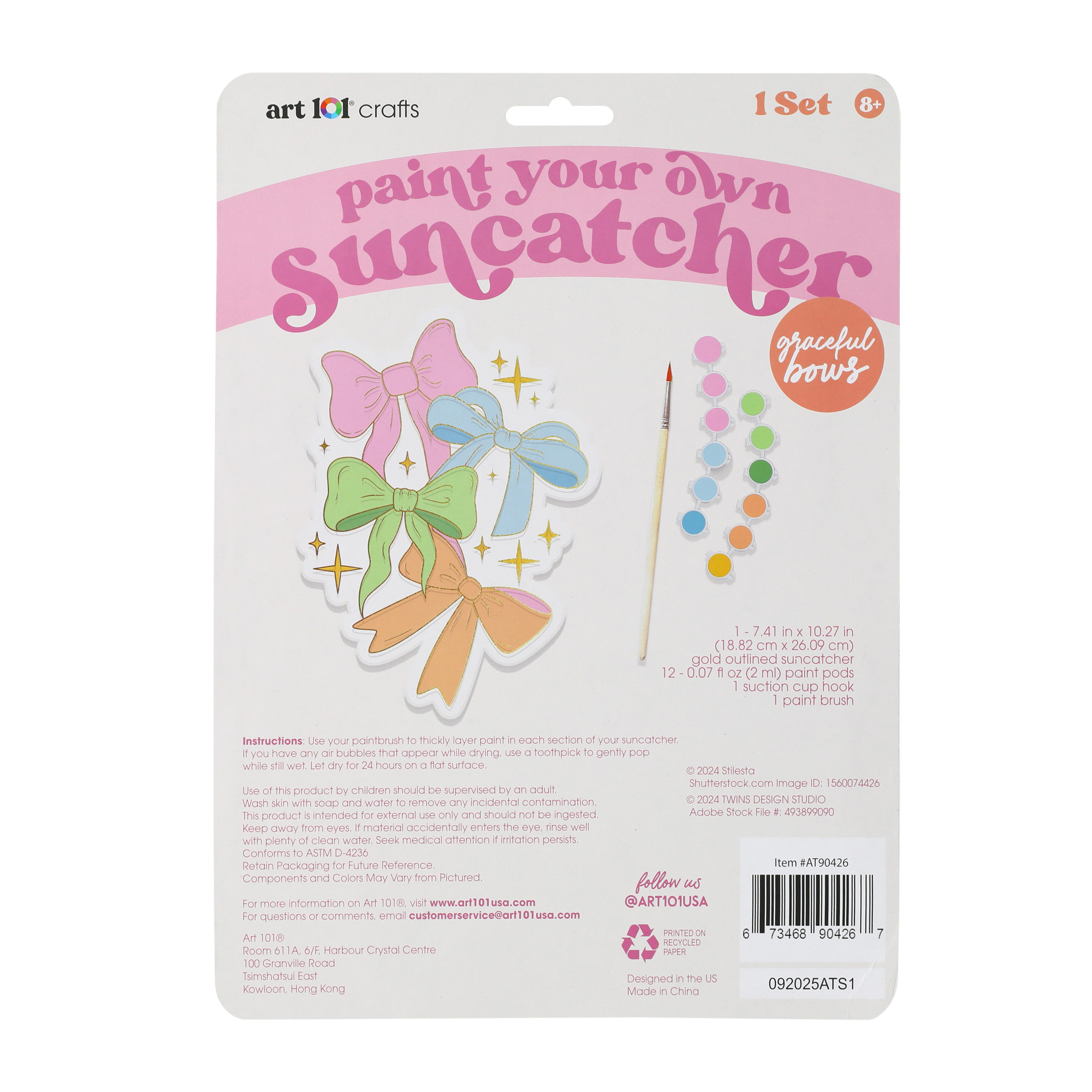 Art 101® Gallery® Paint Your Own Suncatcher Kit