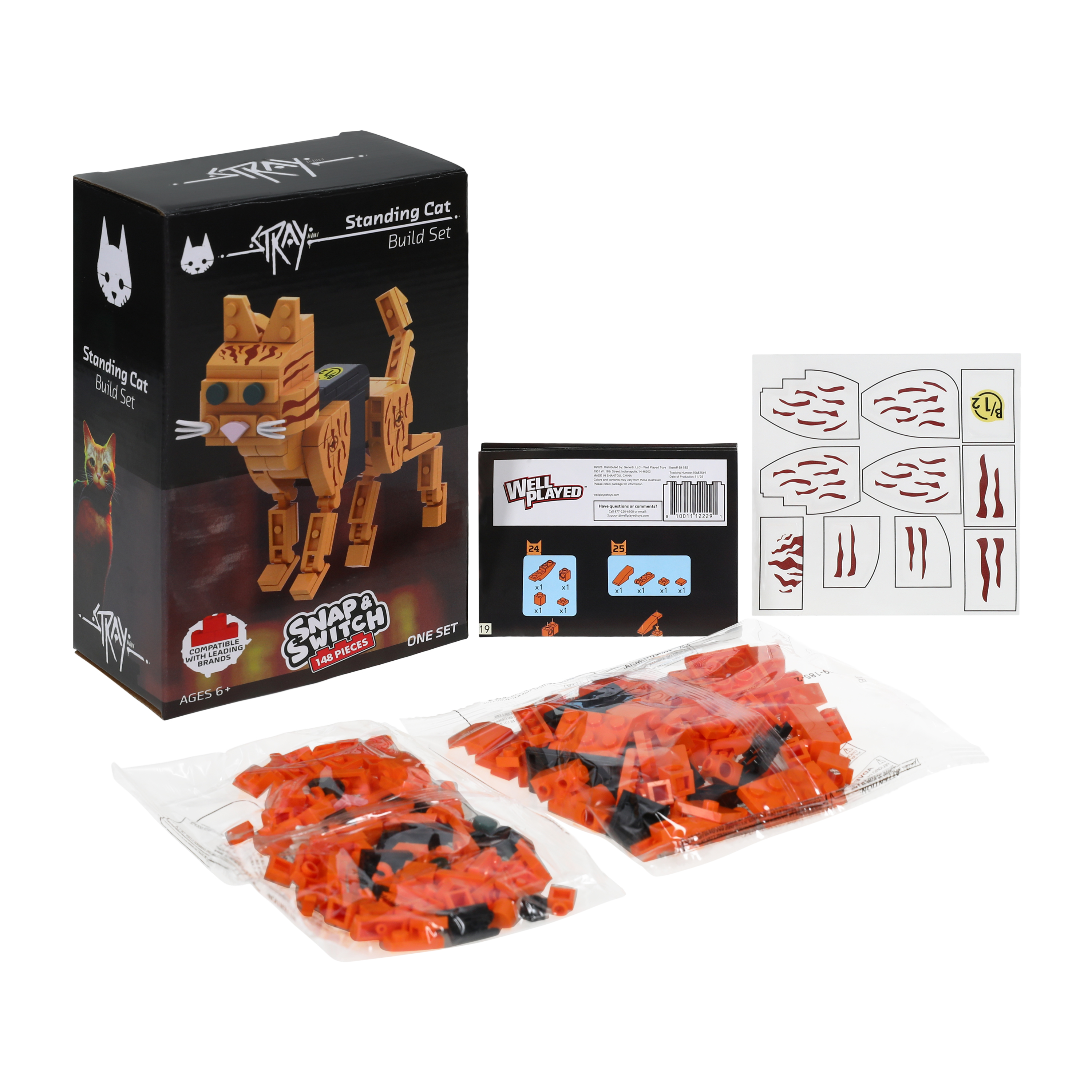 Stray Game Character Snap & Switch Build Set