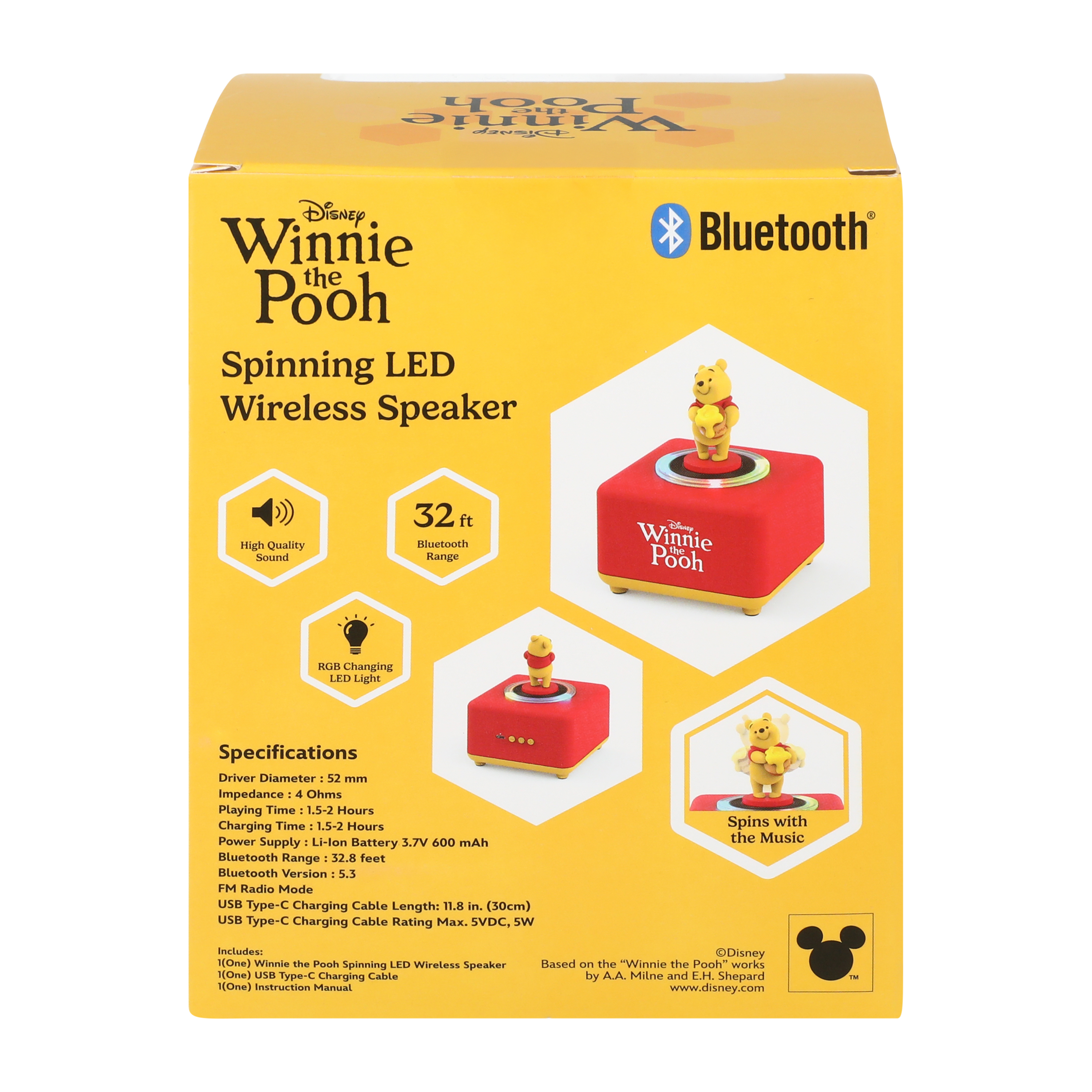 Bocina Disney LED Giratoria Inalambrica Pa La Fiesta y La Juntadera 6