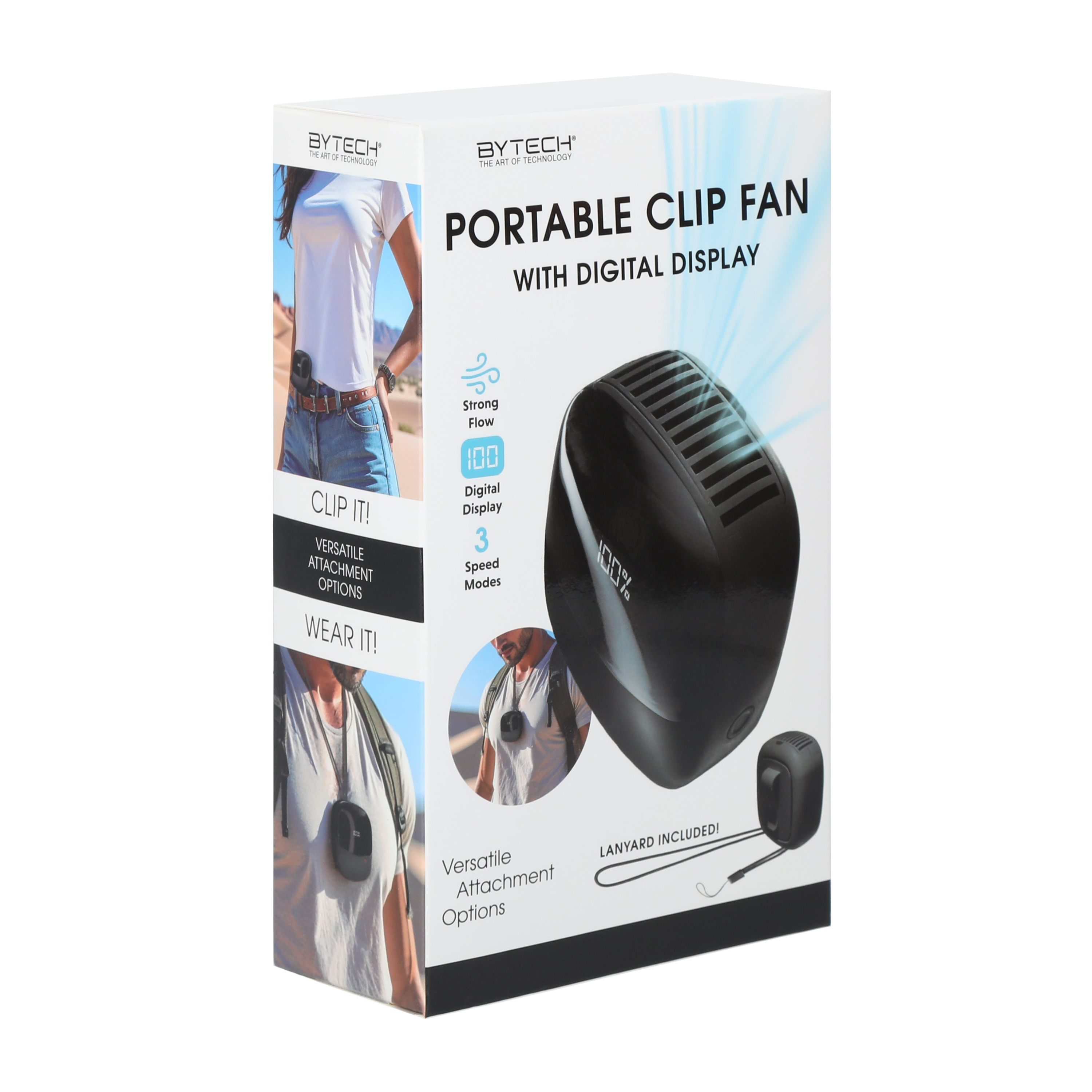 Portable Clip Fan With Digital Display