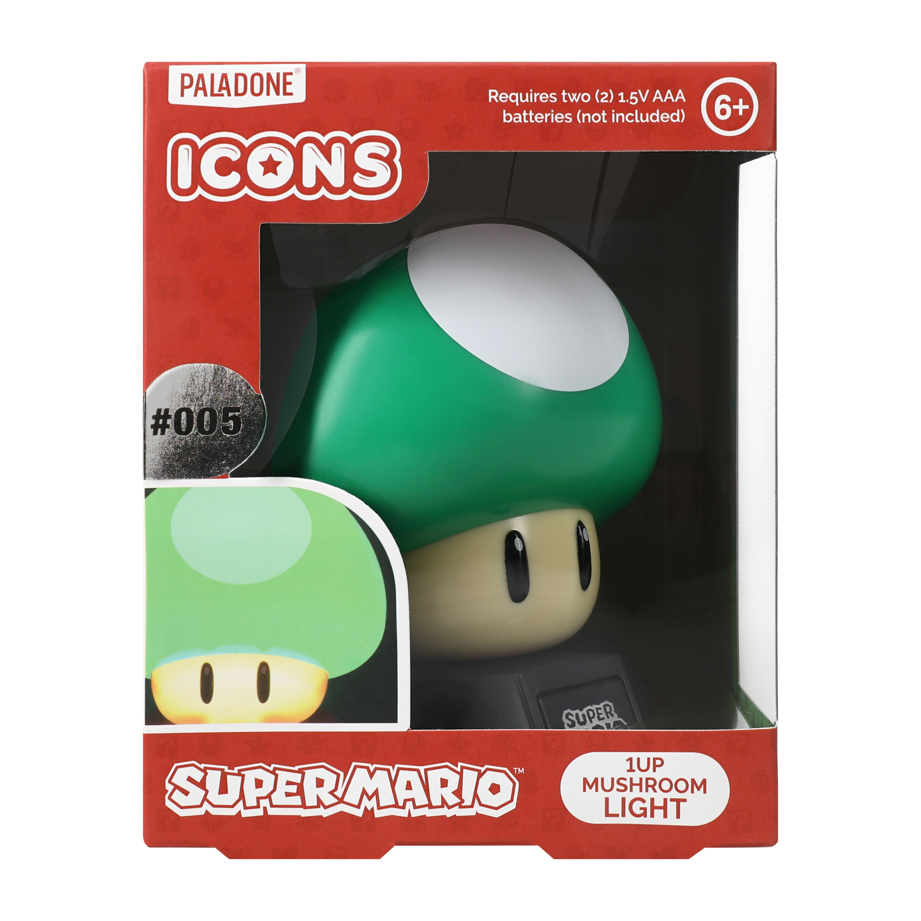 Icons Super Mario™ 1Up Mushroom Light