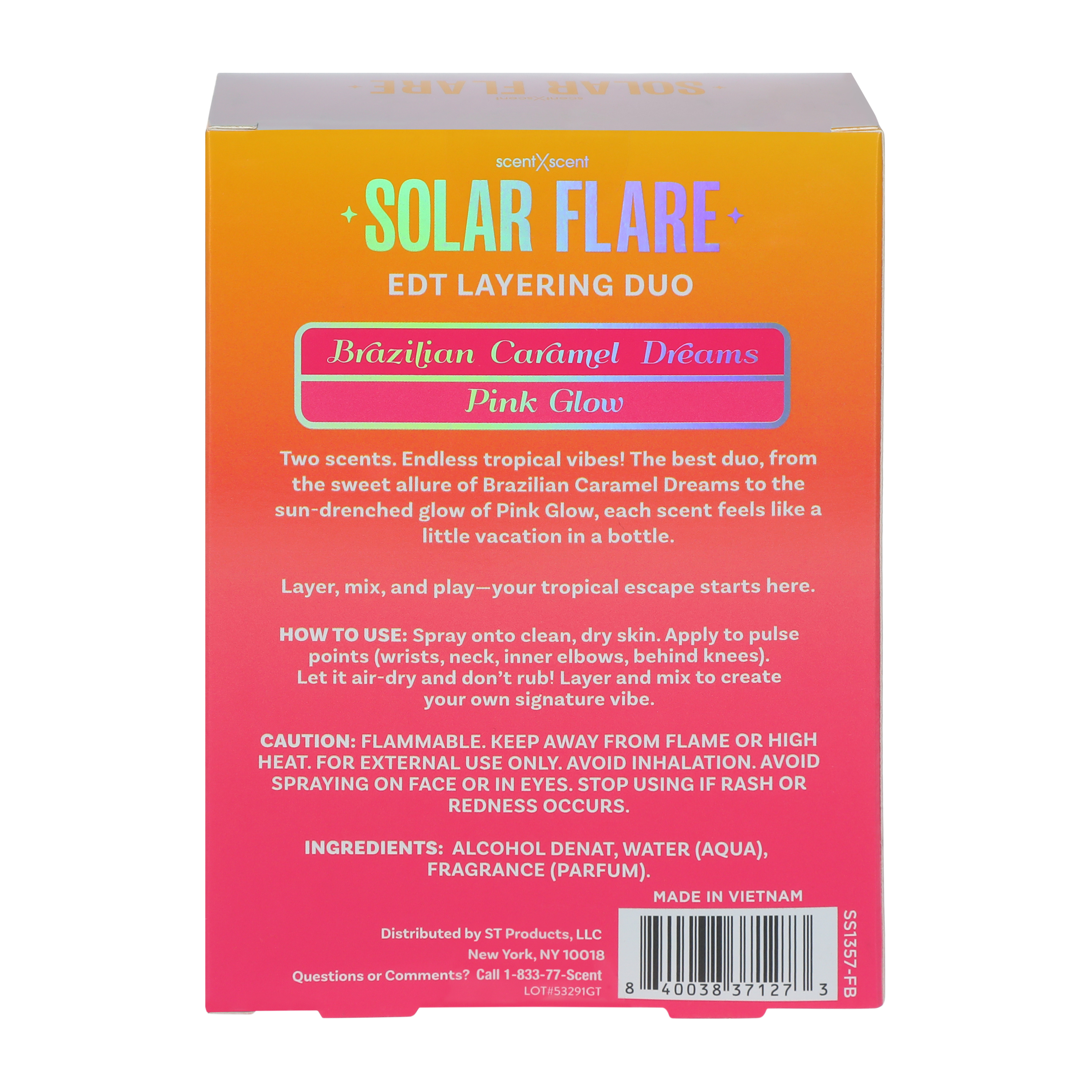 ScentXScent Solar Flare Eau De Toilette 2-Pack