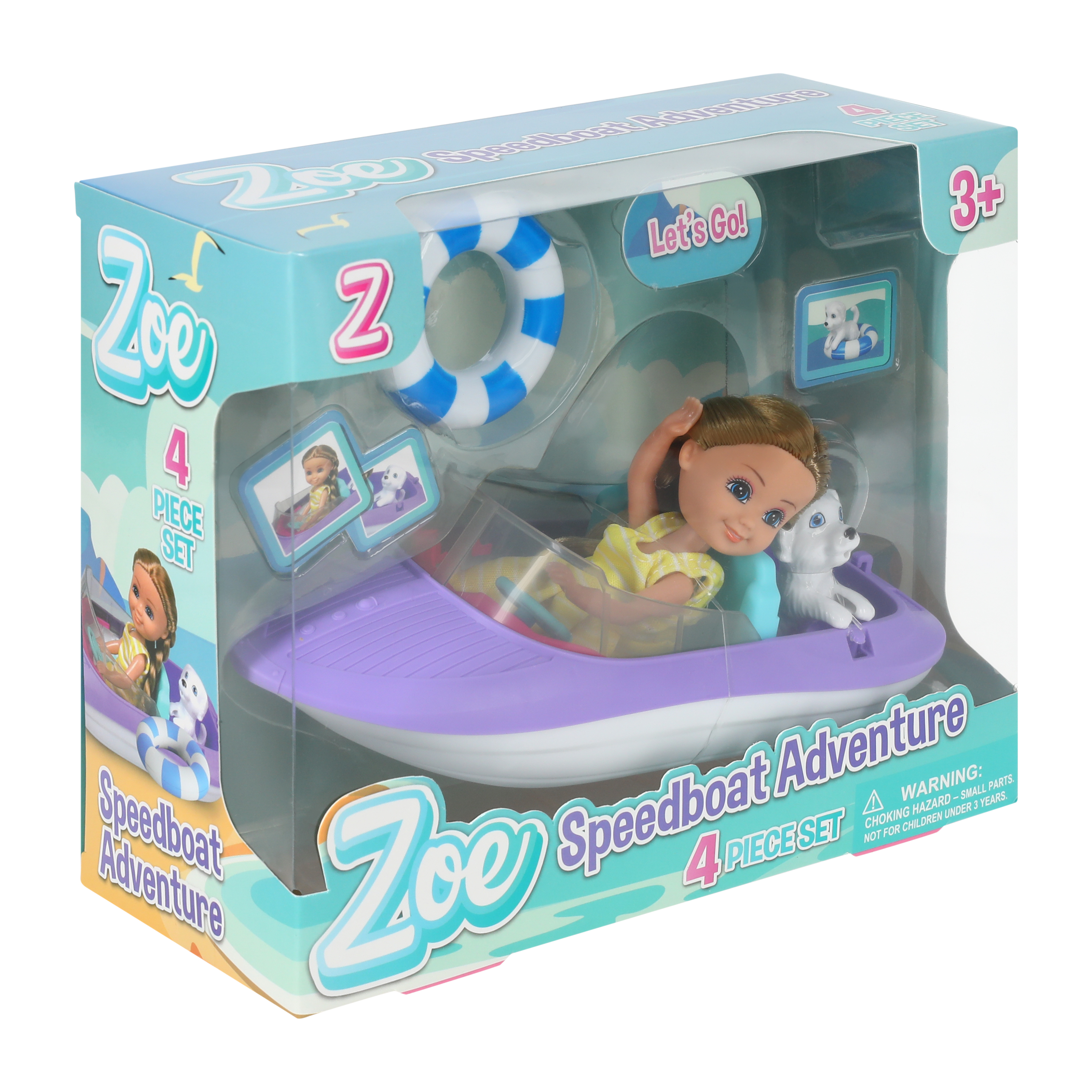 Zoe Speedboat Adventure 4-Piece Set