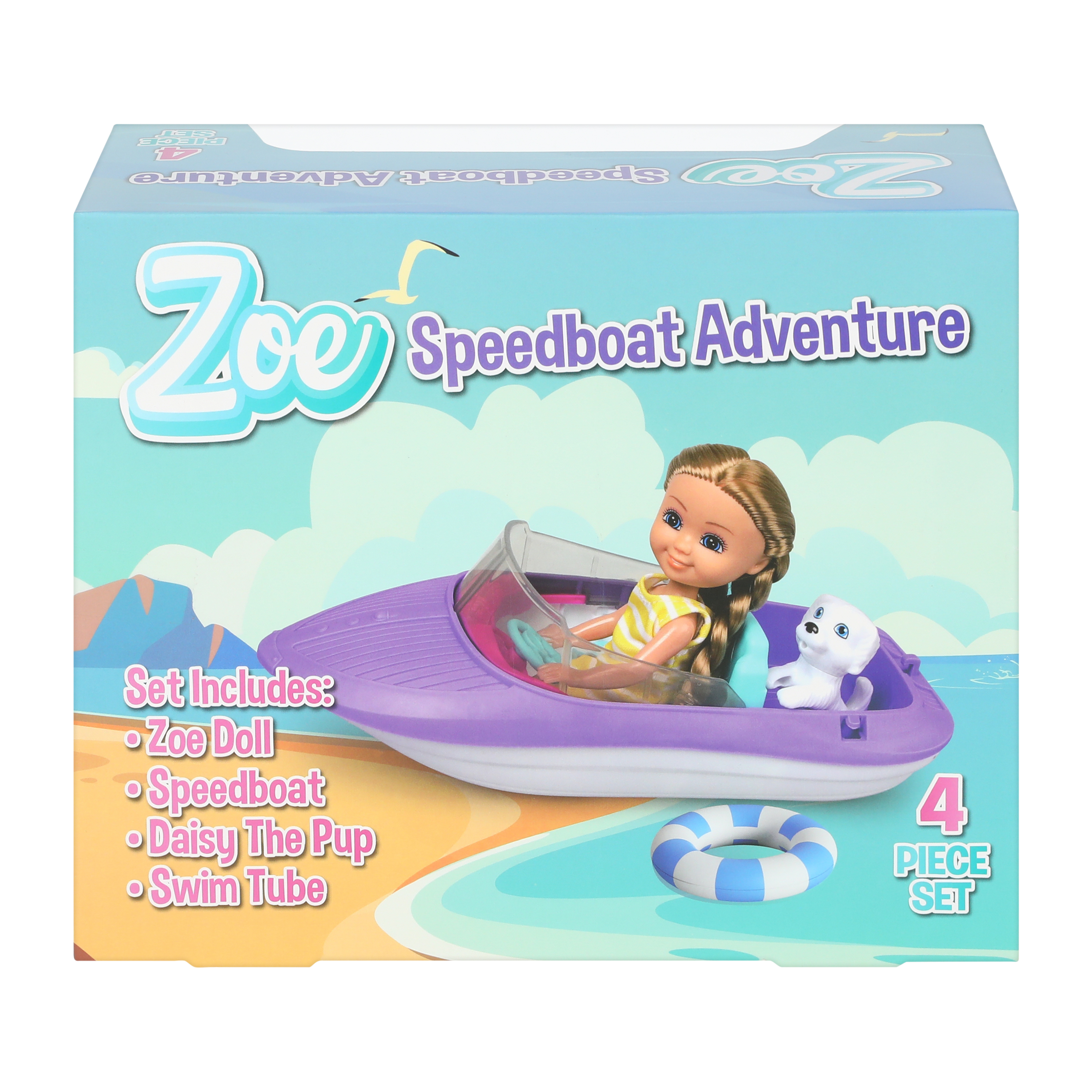 Zoe Speedboat Adventure 4-Piece Set