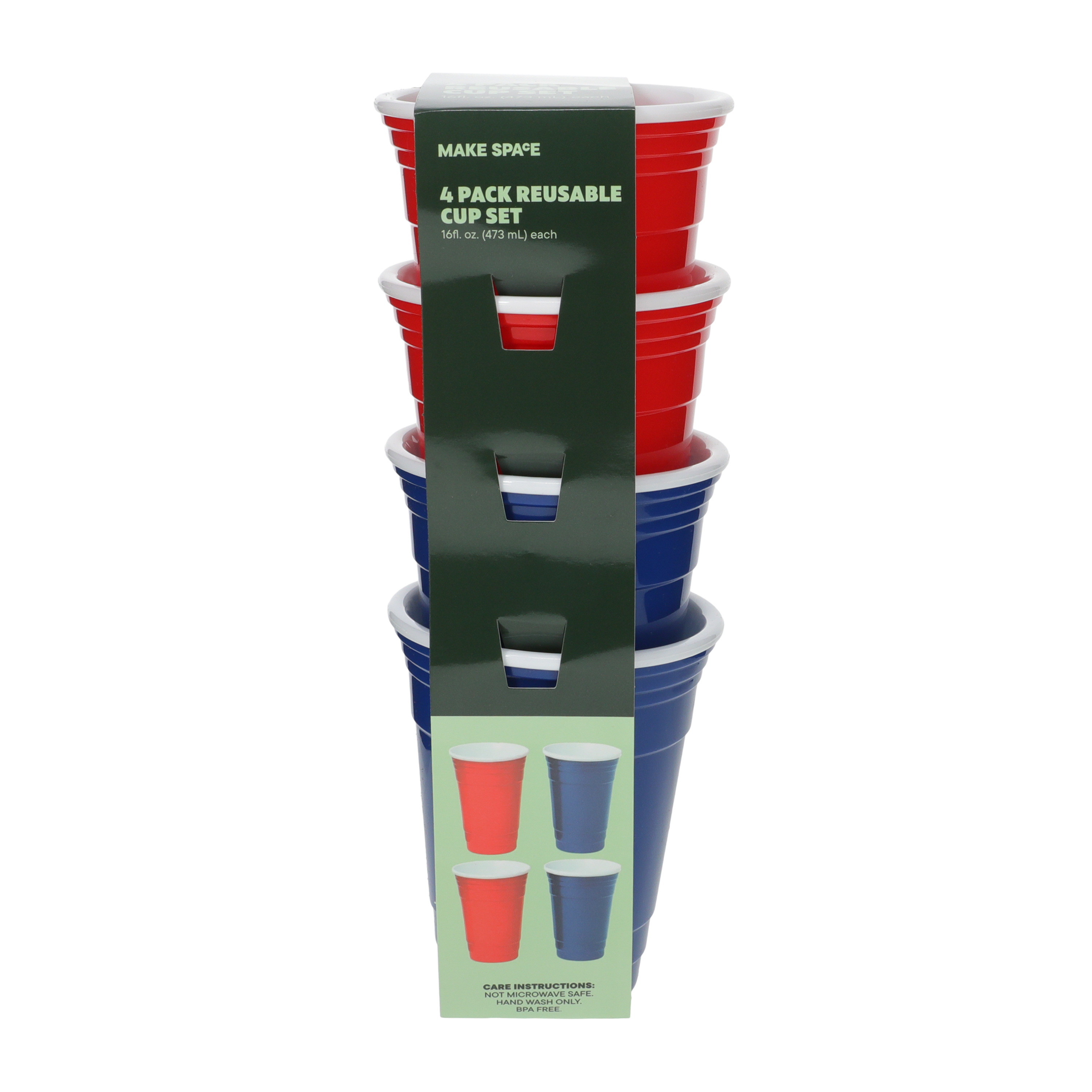 Reusable Cup Set 4-Pack