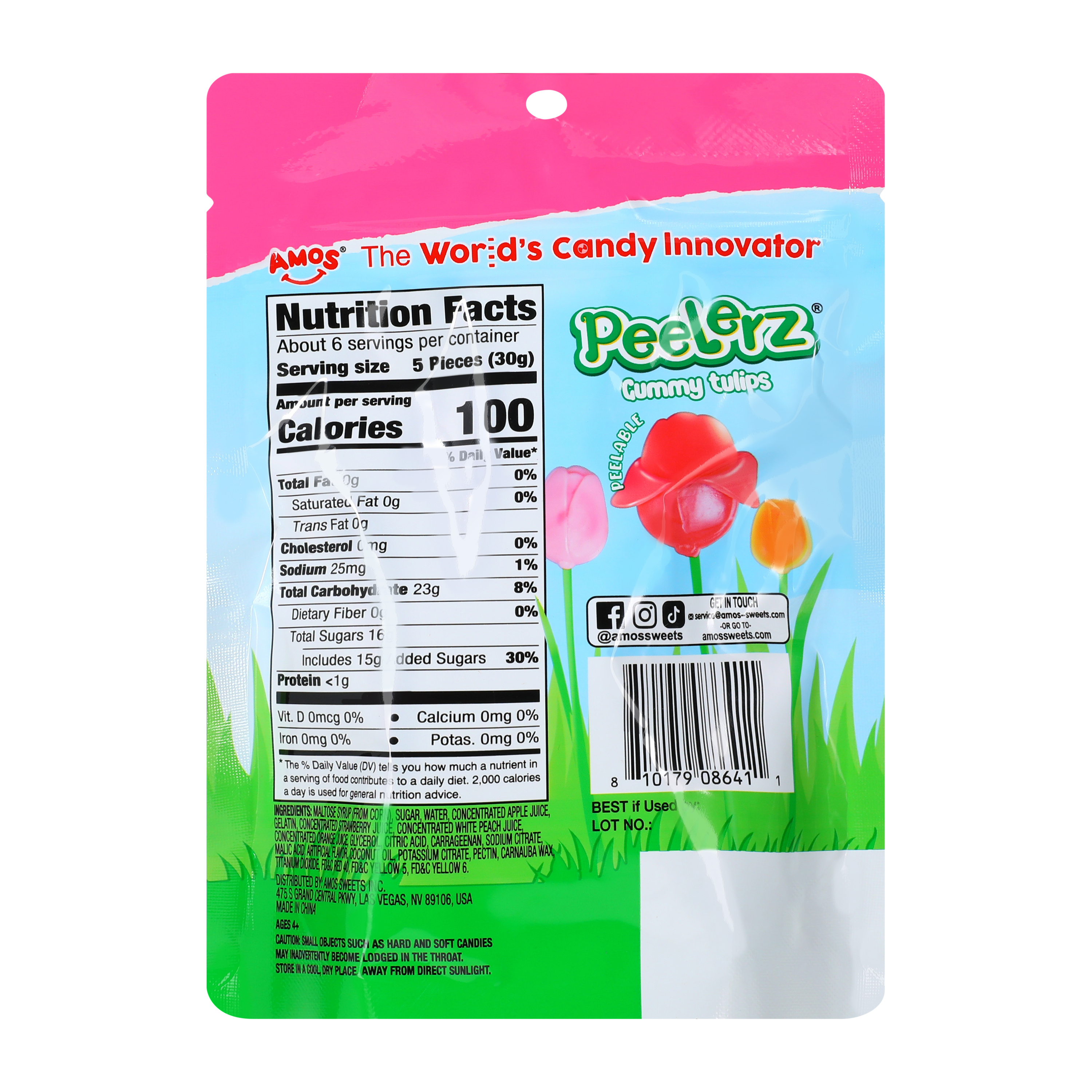 Amos® Peelerz® Tulips Gummy Candy 6oz
