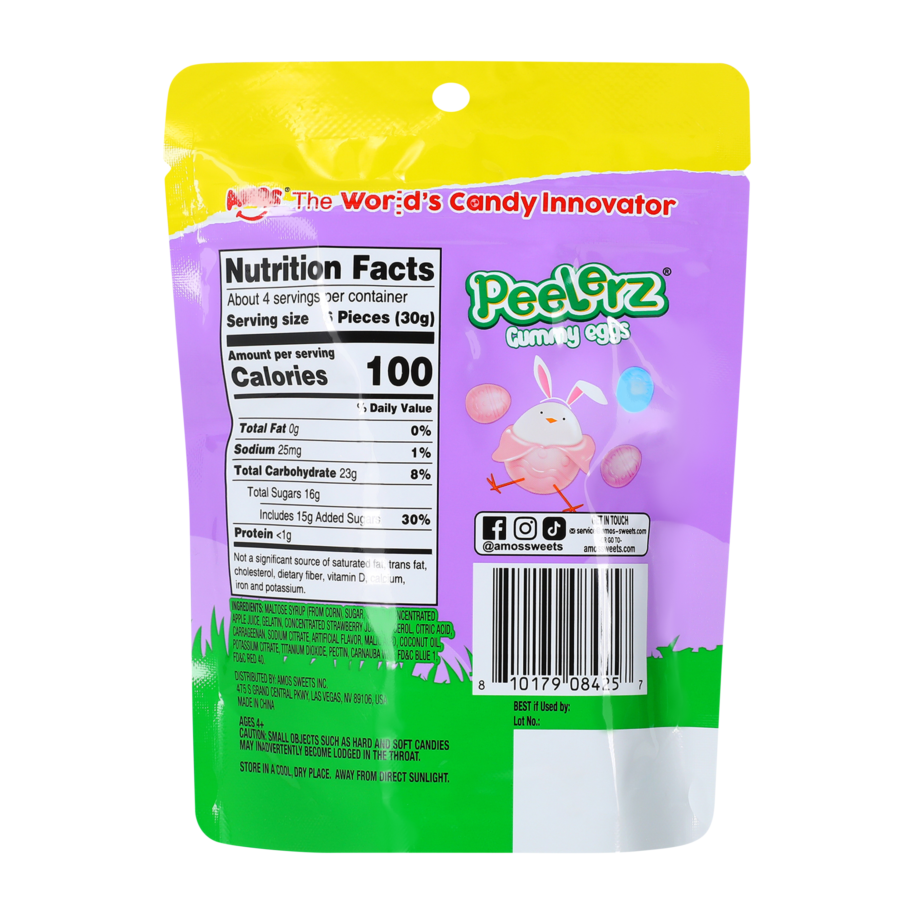 Amos® Peelerz® Eggs Berry Blast Gummy Candy 4.5oz