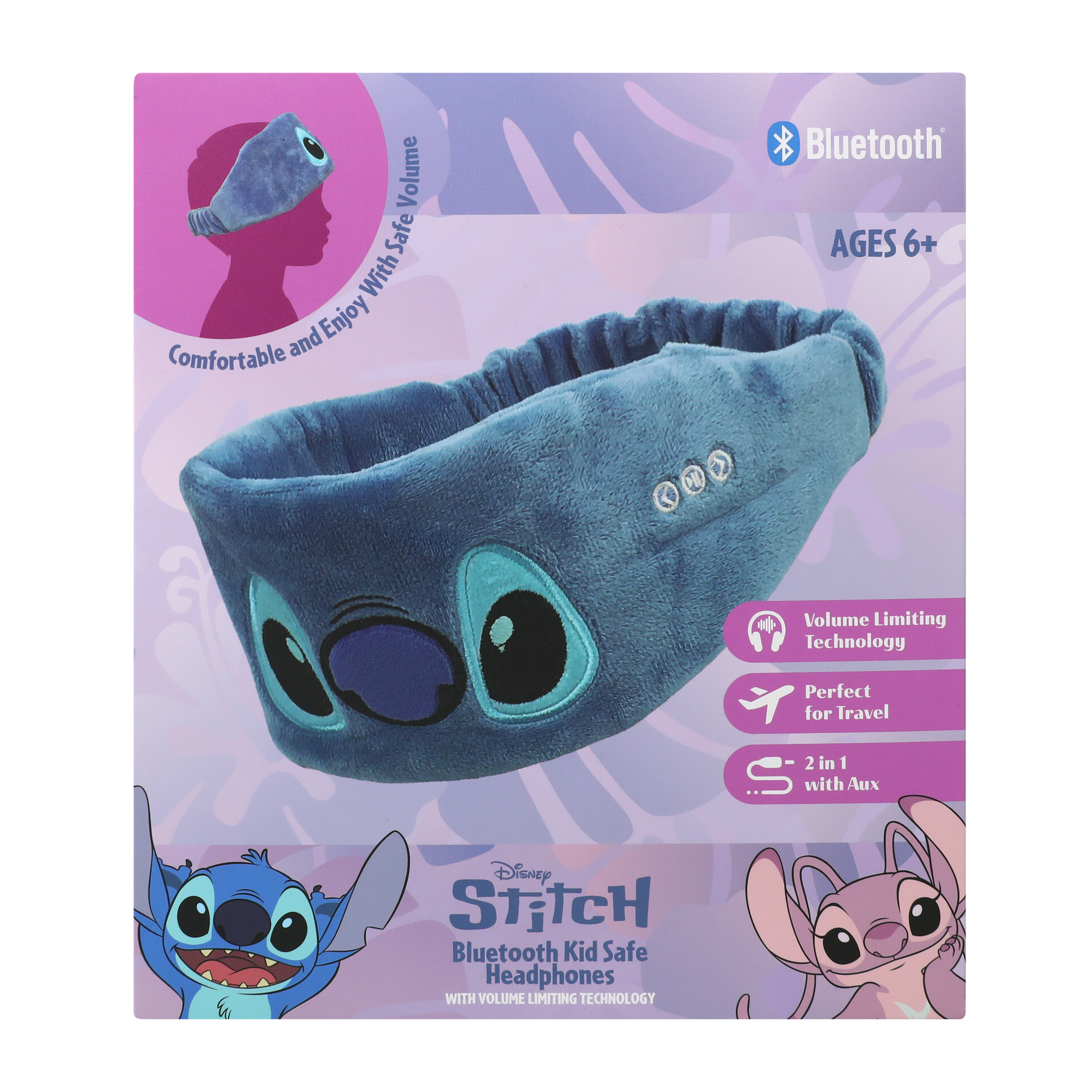 Disney Stitch Bluetooth Kid Safe Headphones
