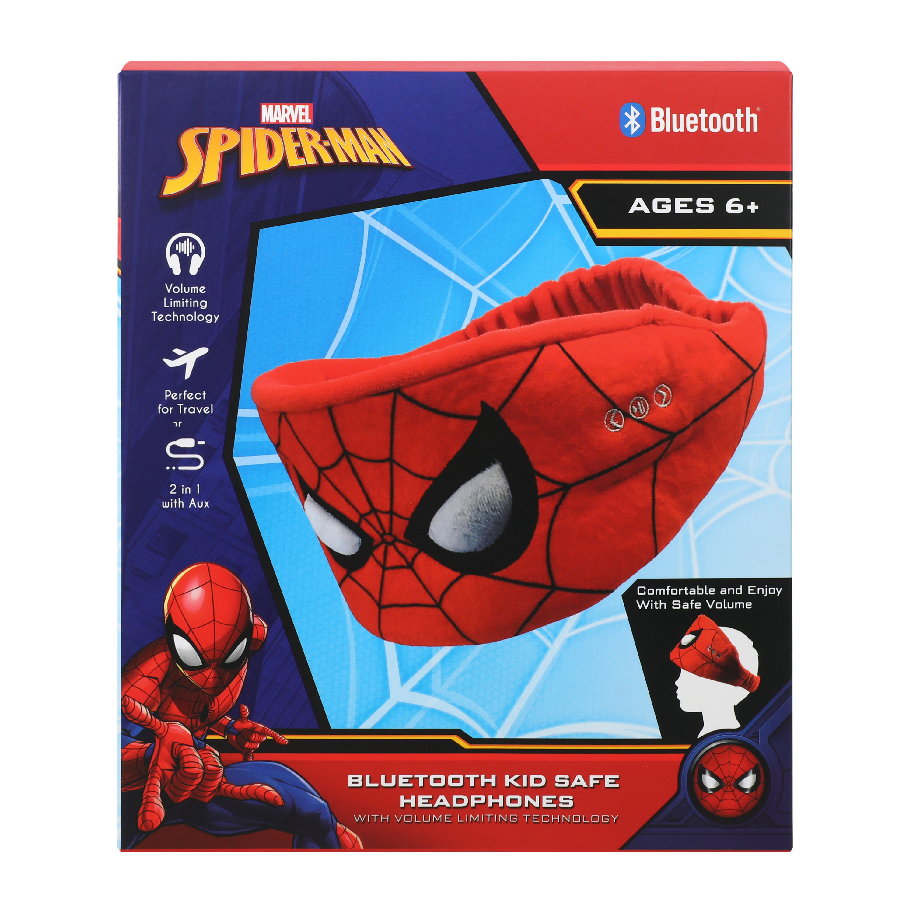 Marvel Spider-Man Bluetooth Kid Safe Headphones