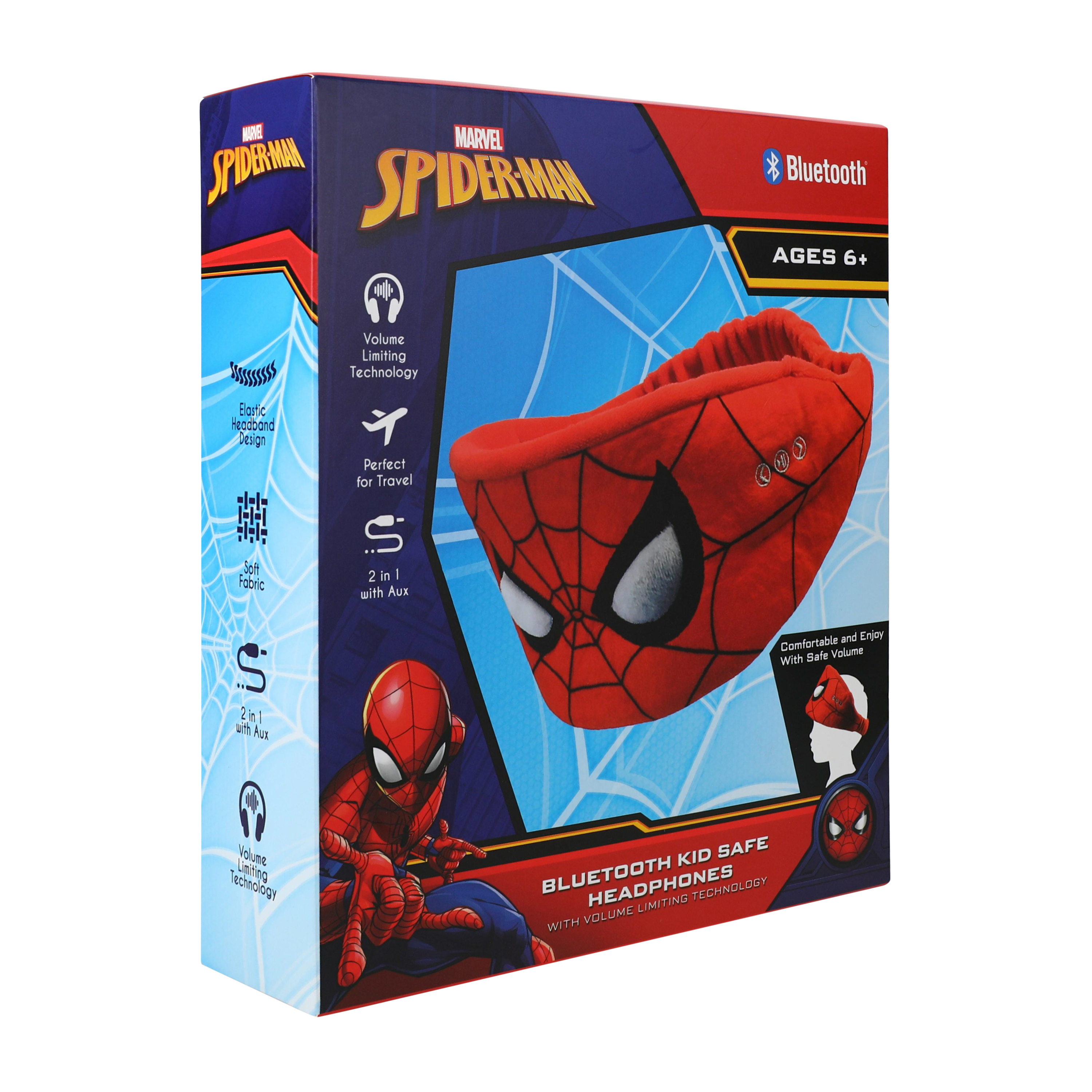 Marvel Spider-Man Bluetooth Kid Safe Headphones