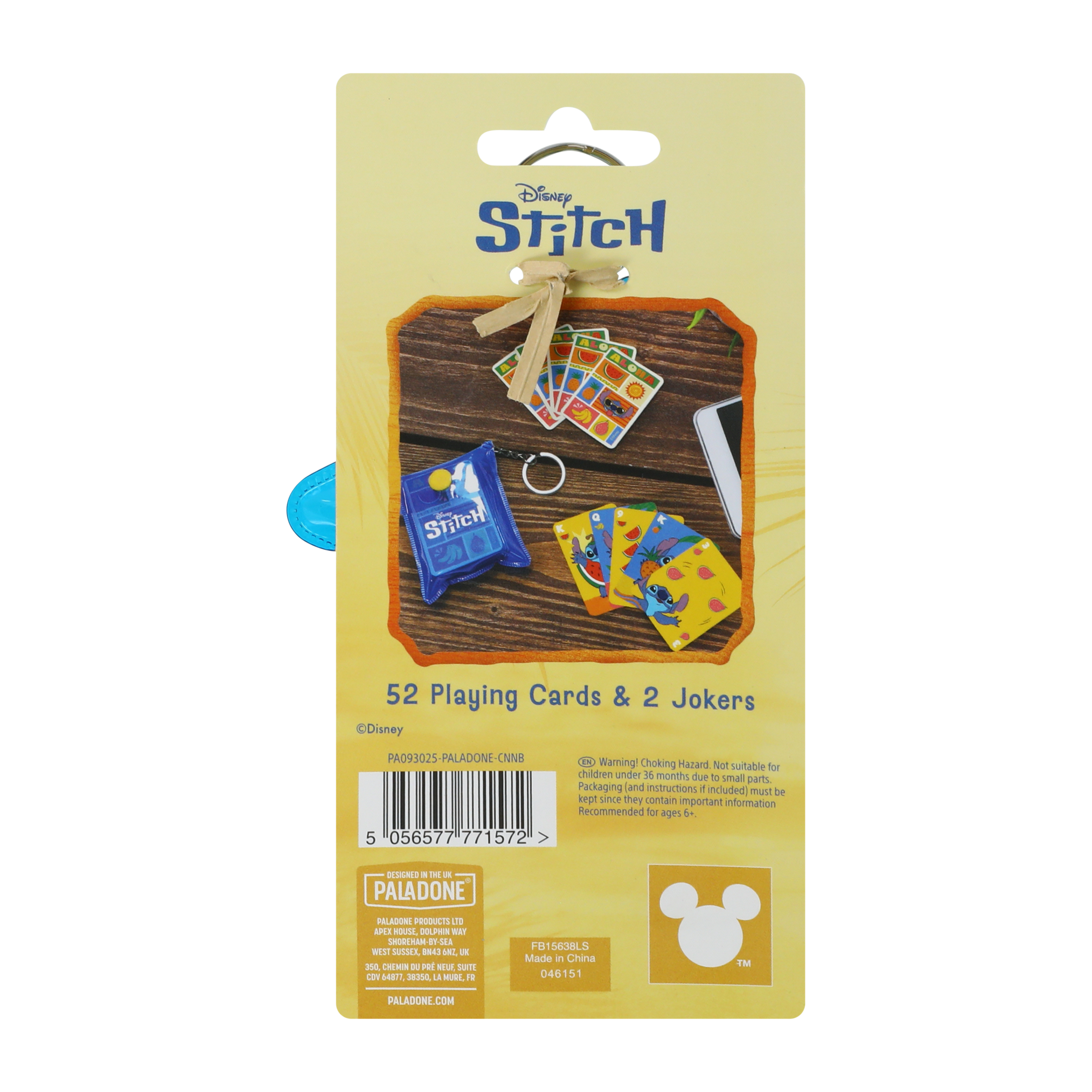 Disney Stitch Mini Playing Card Keyring Set