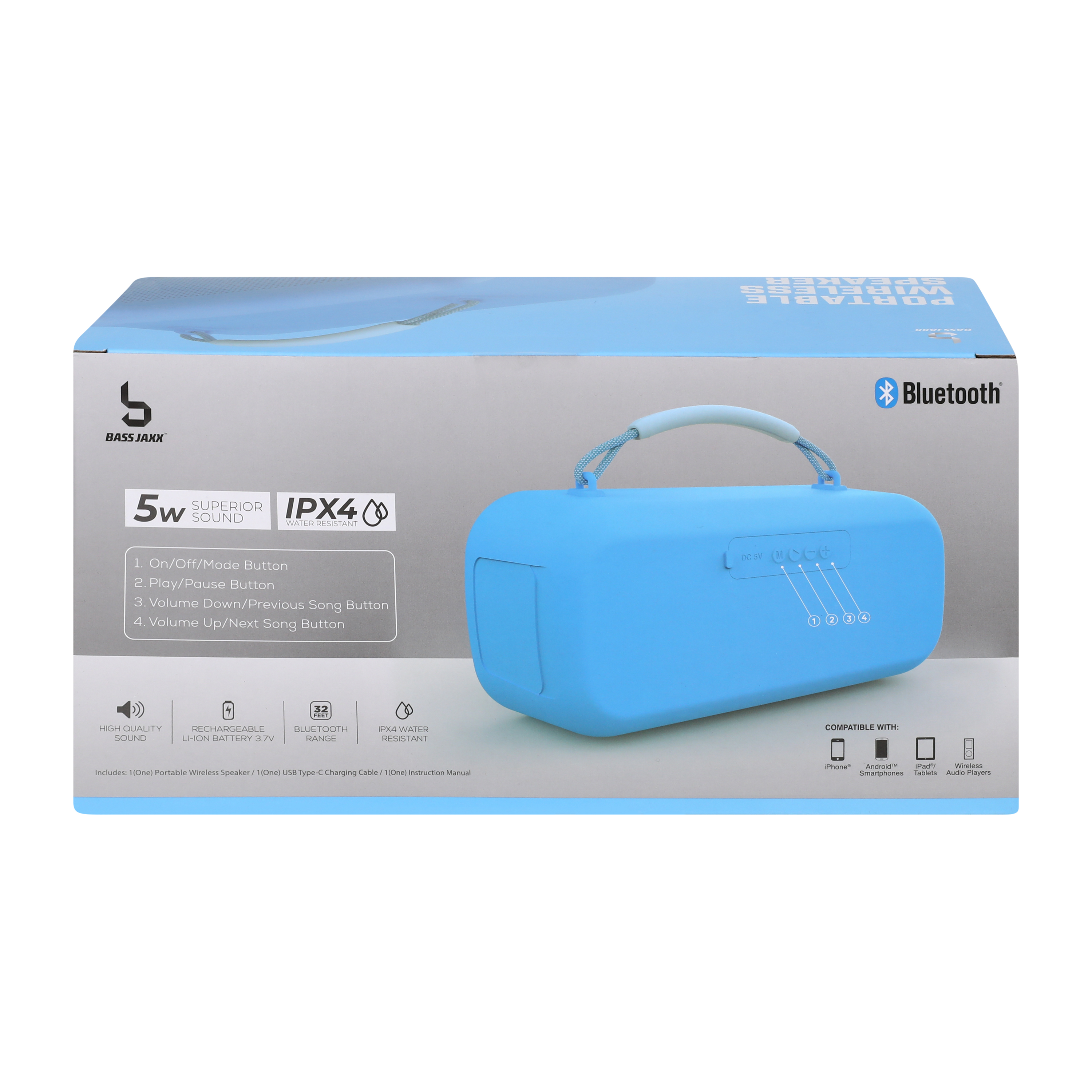 Bass Jaxx™ Portable Wireless Speaker | Five Below