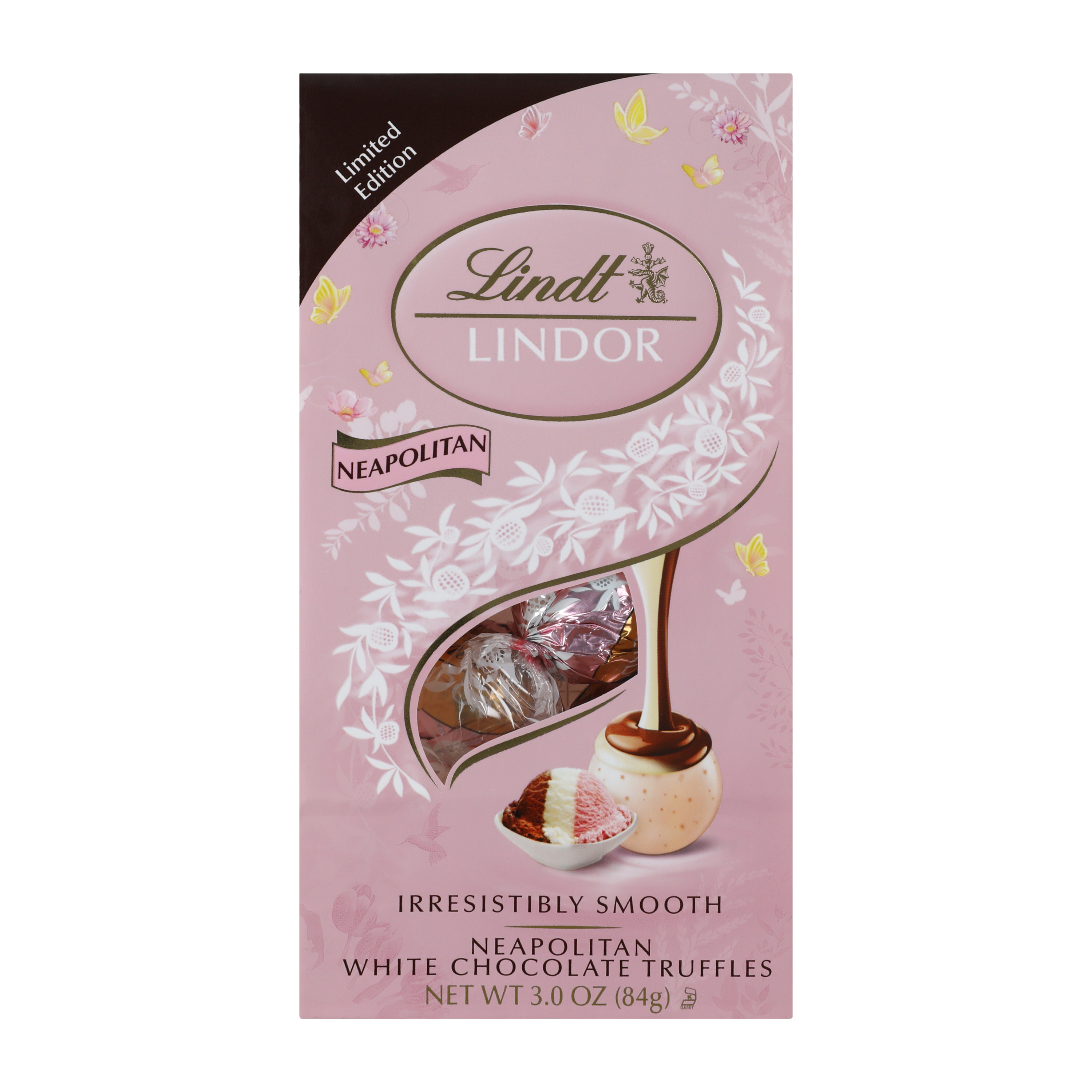 Lindt Lindor Limited Edition Neapolitan White Chocolate Truffles 3oz