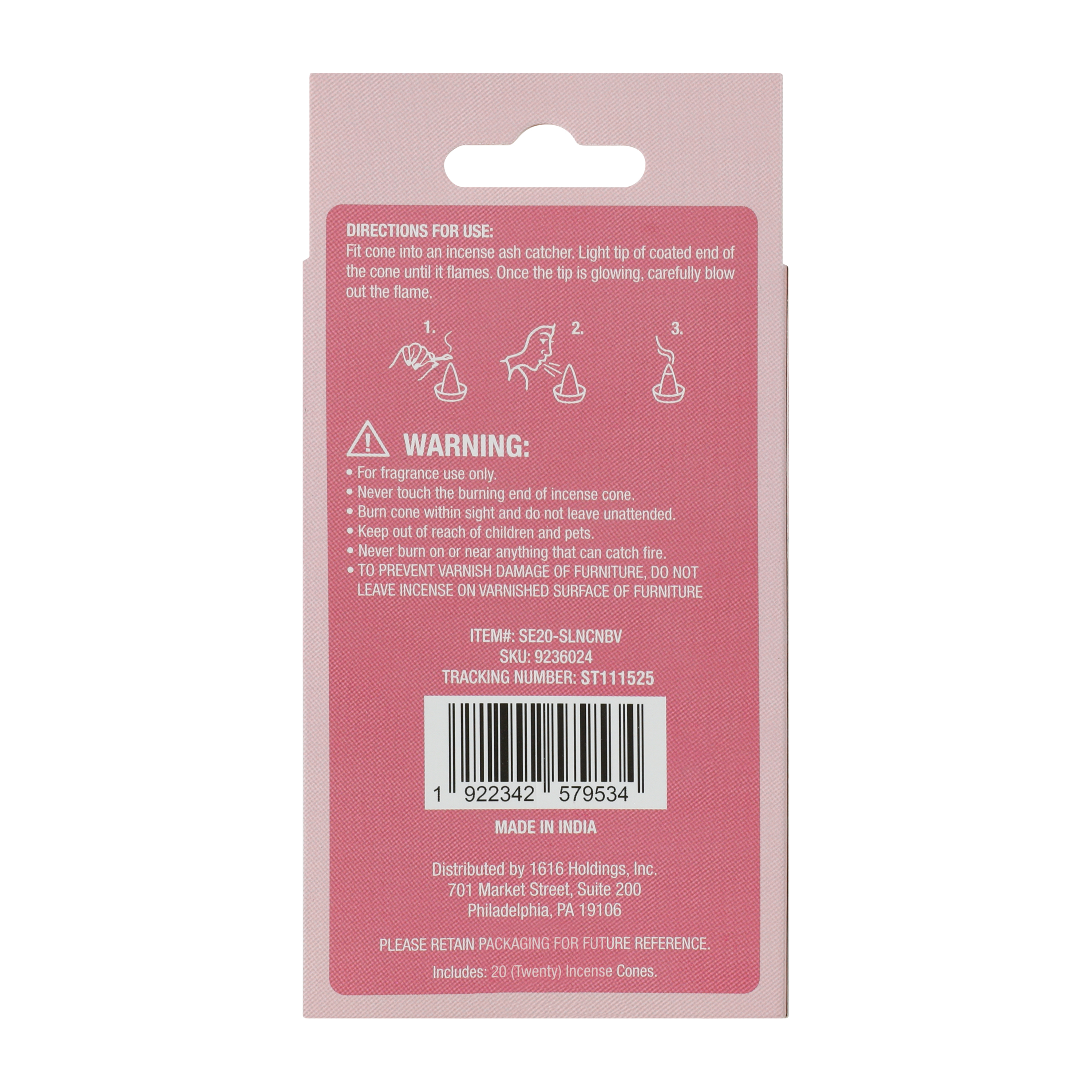 Silver Linings Incense Cones 20-Pack