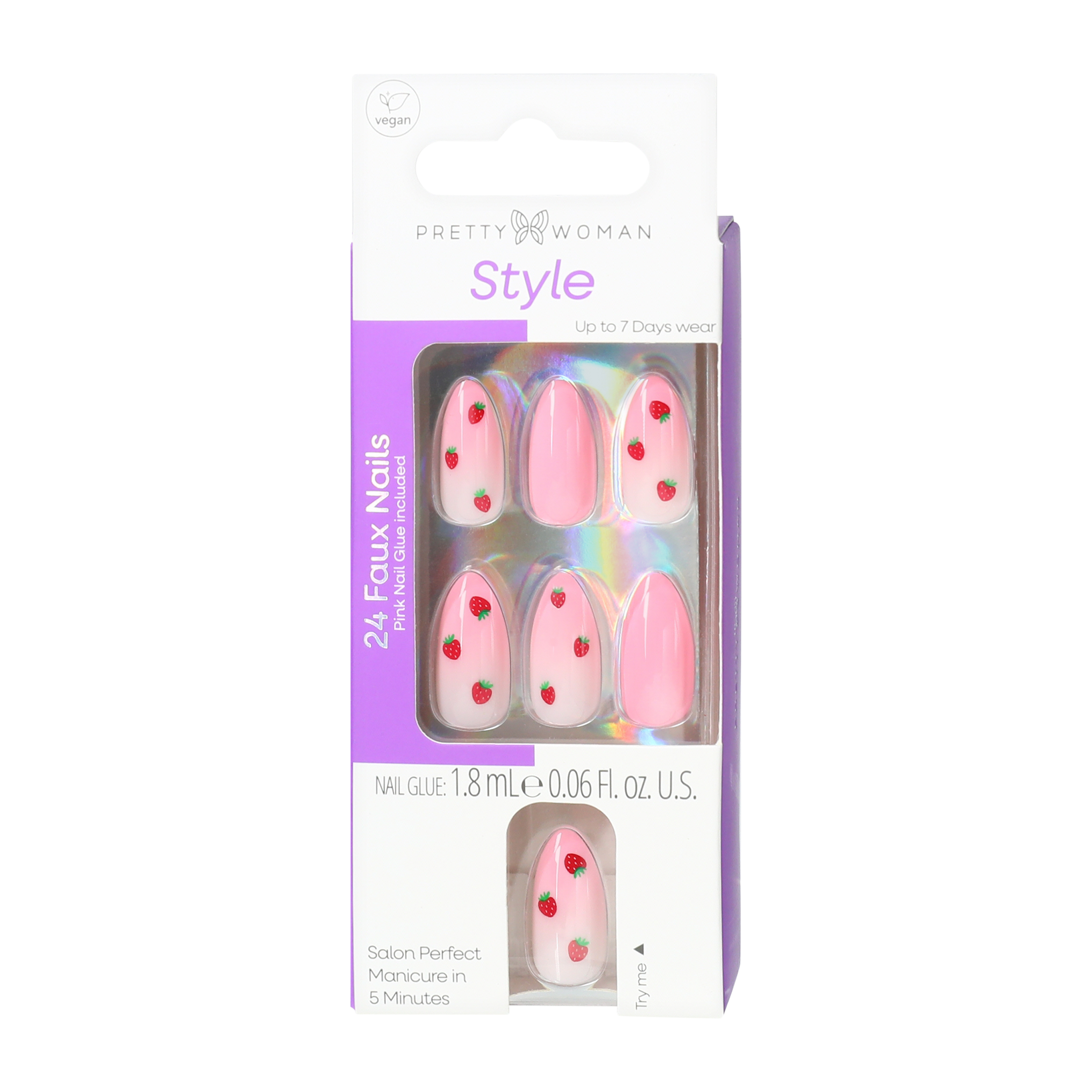 Pretty Woman Style Faux Nails 25-Count