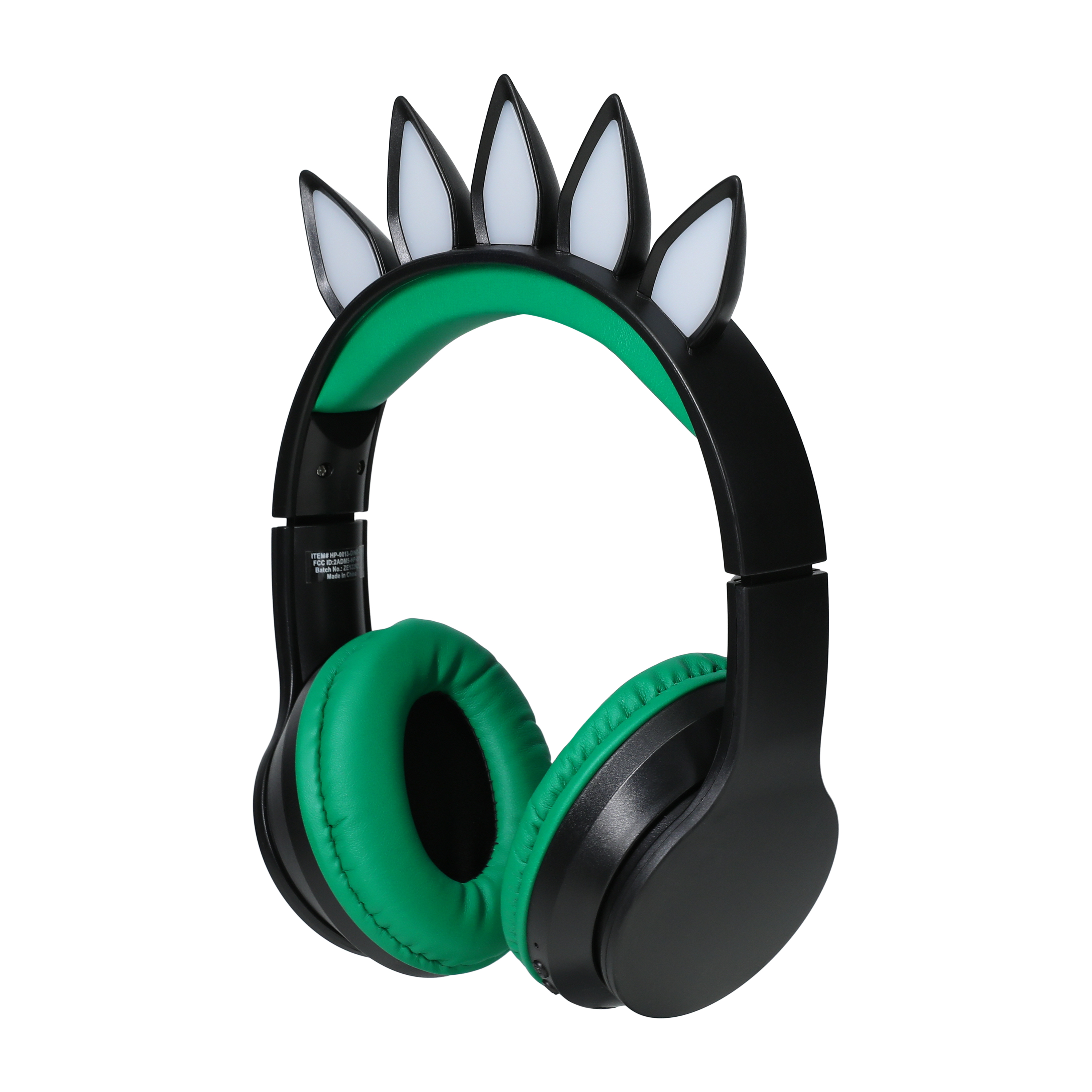 Bass Jaxx™ Dino LED Wireless Kid Safe Headphones