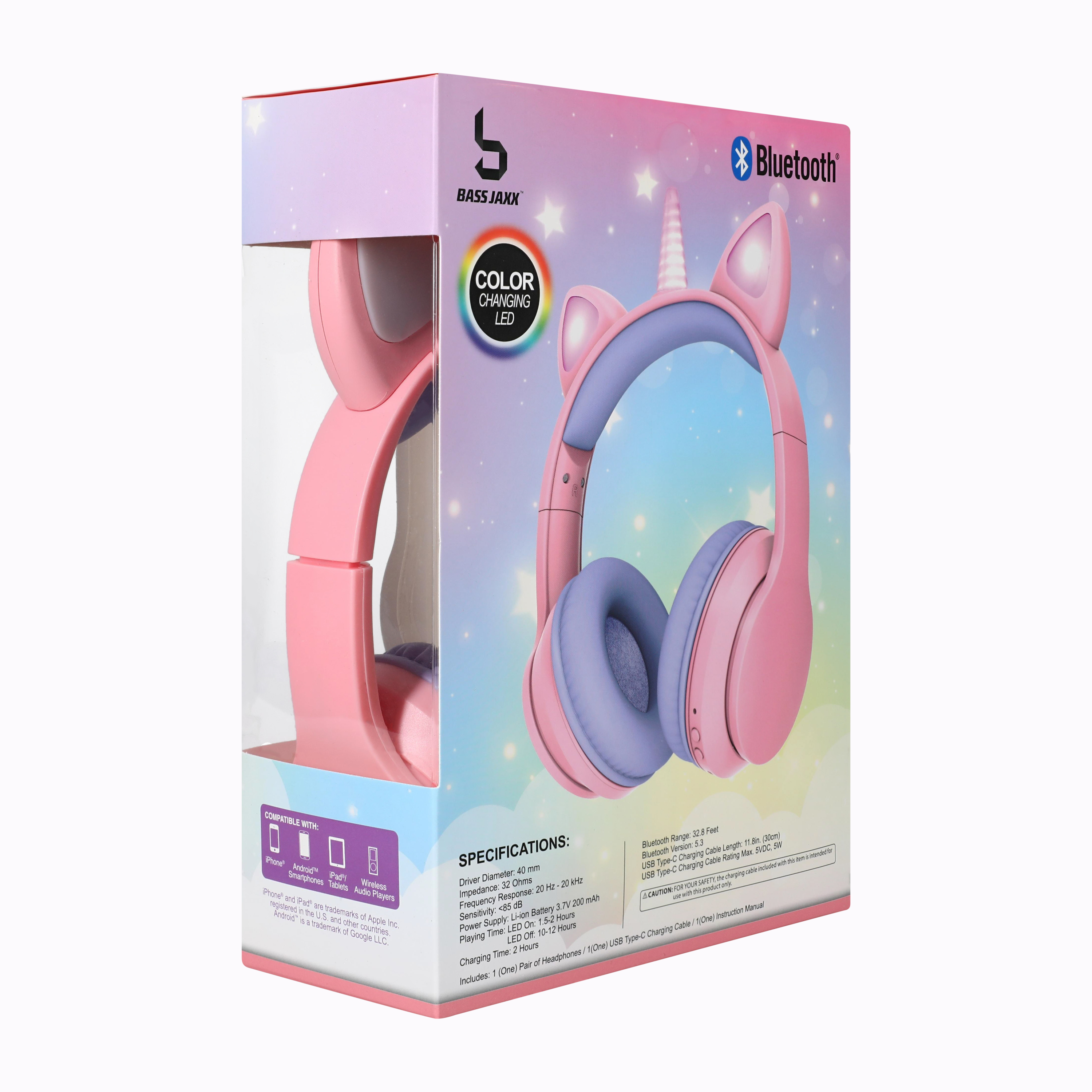 Bass Jaxx™ LED Unicorn Headphone