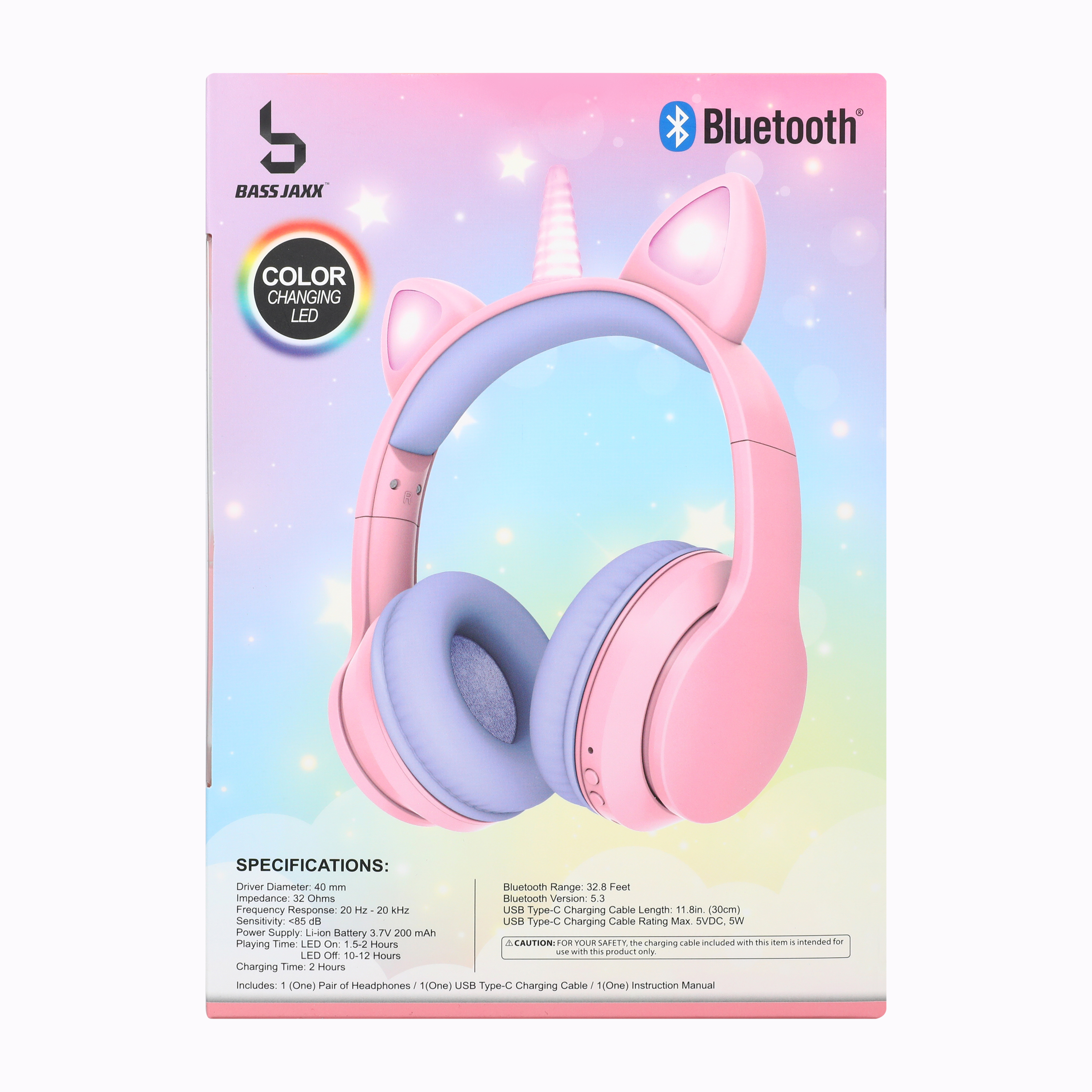 Bass Jaxx™ LED Unicorn Headphone