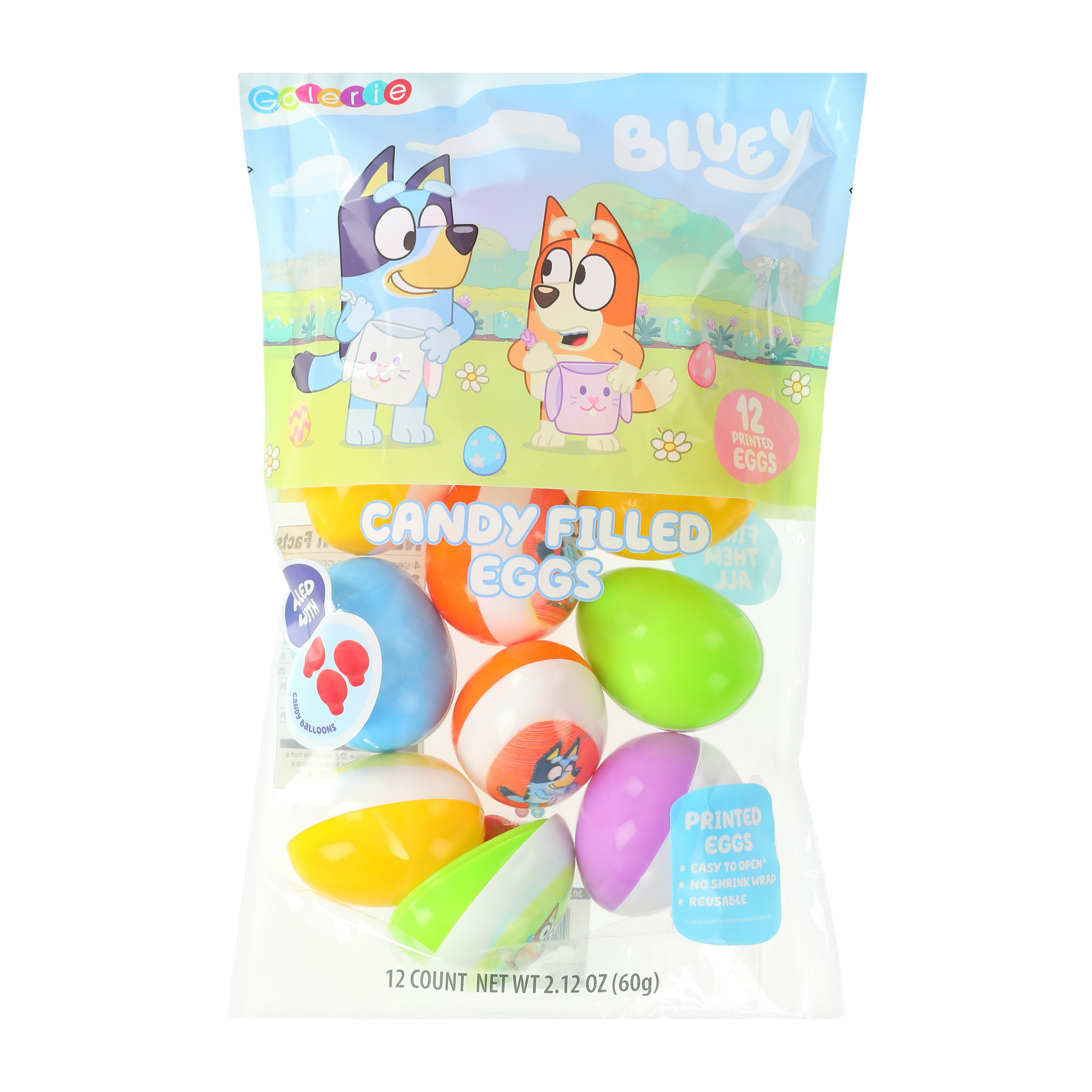 Bluey™ Easter Candy Filled Eggs 12-Count Pack
