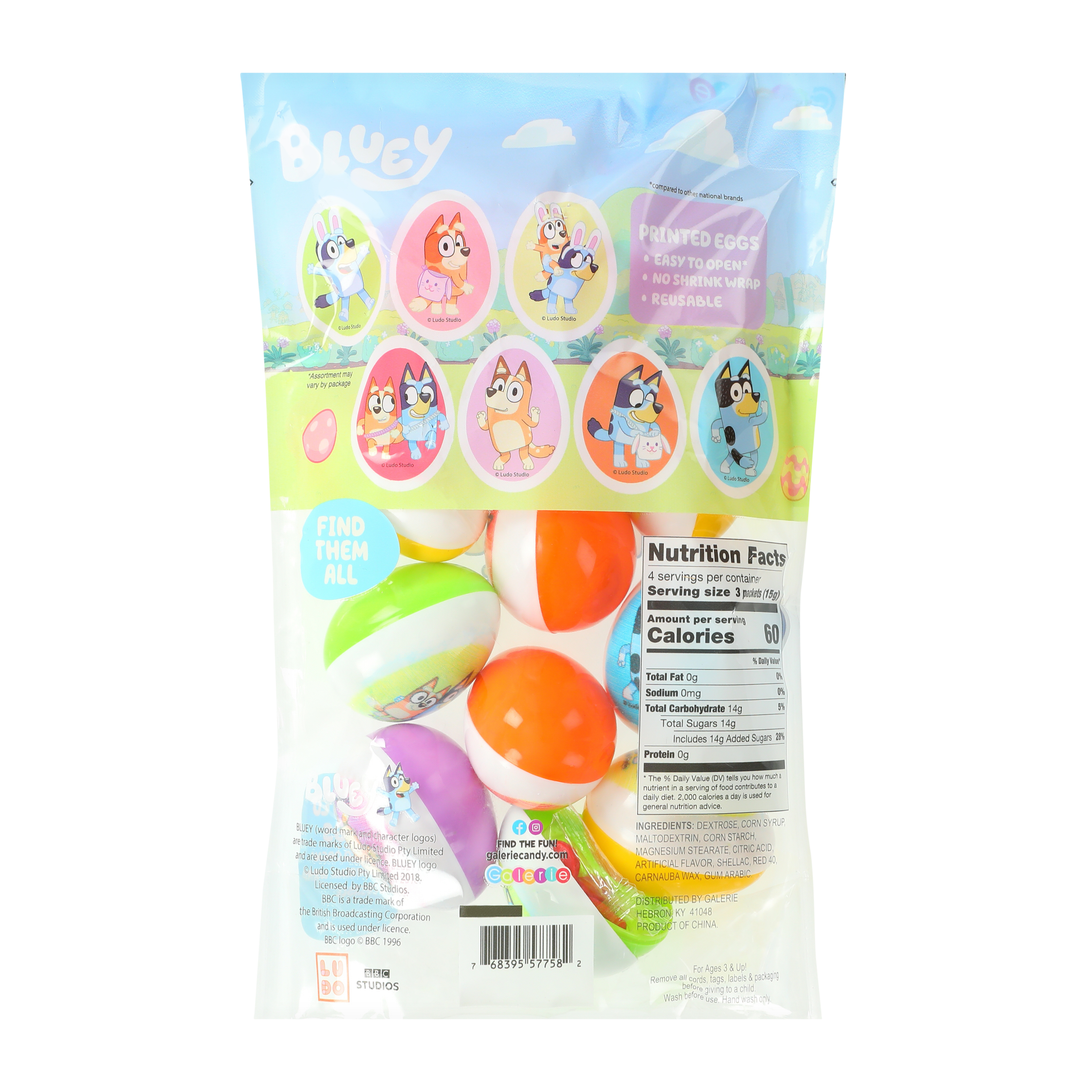 Bluey™ Easter Candy Filled Eggs 12-Count Pack
