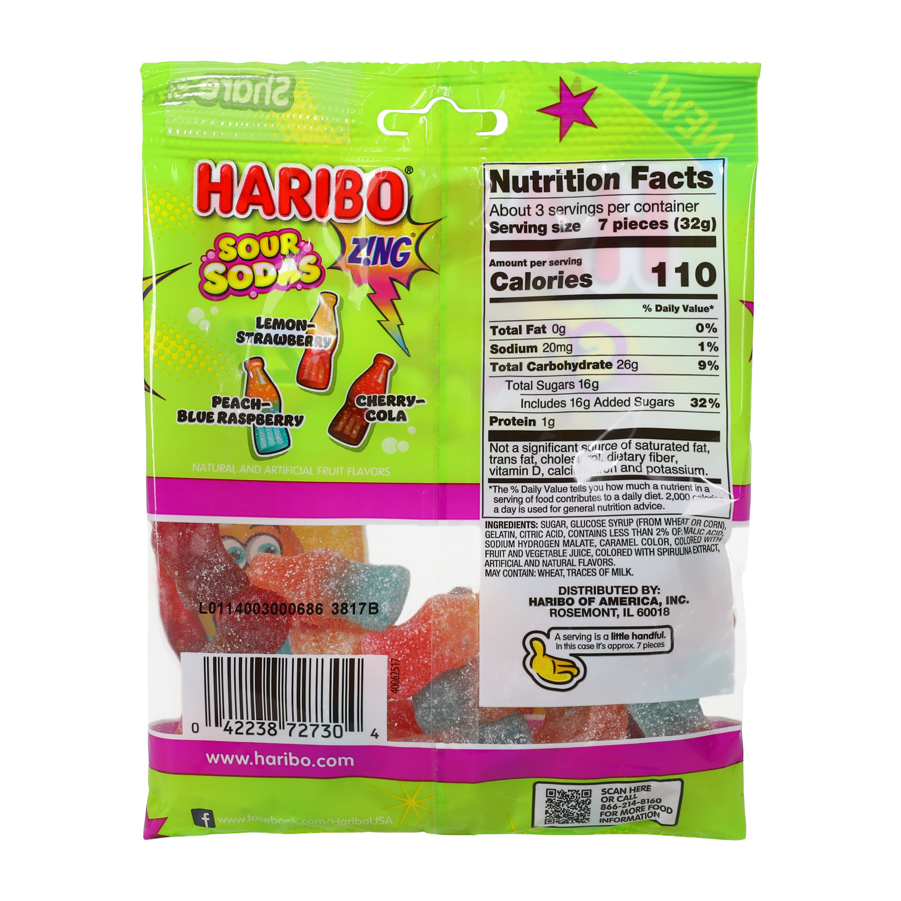 Haribo® Zing® Sour Sodas Candy 4.5oz