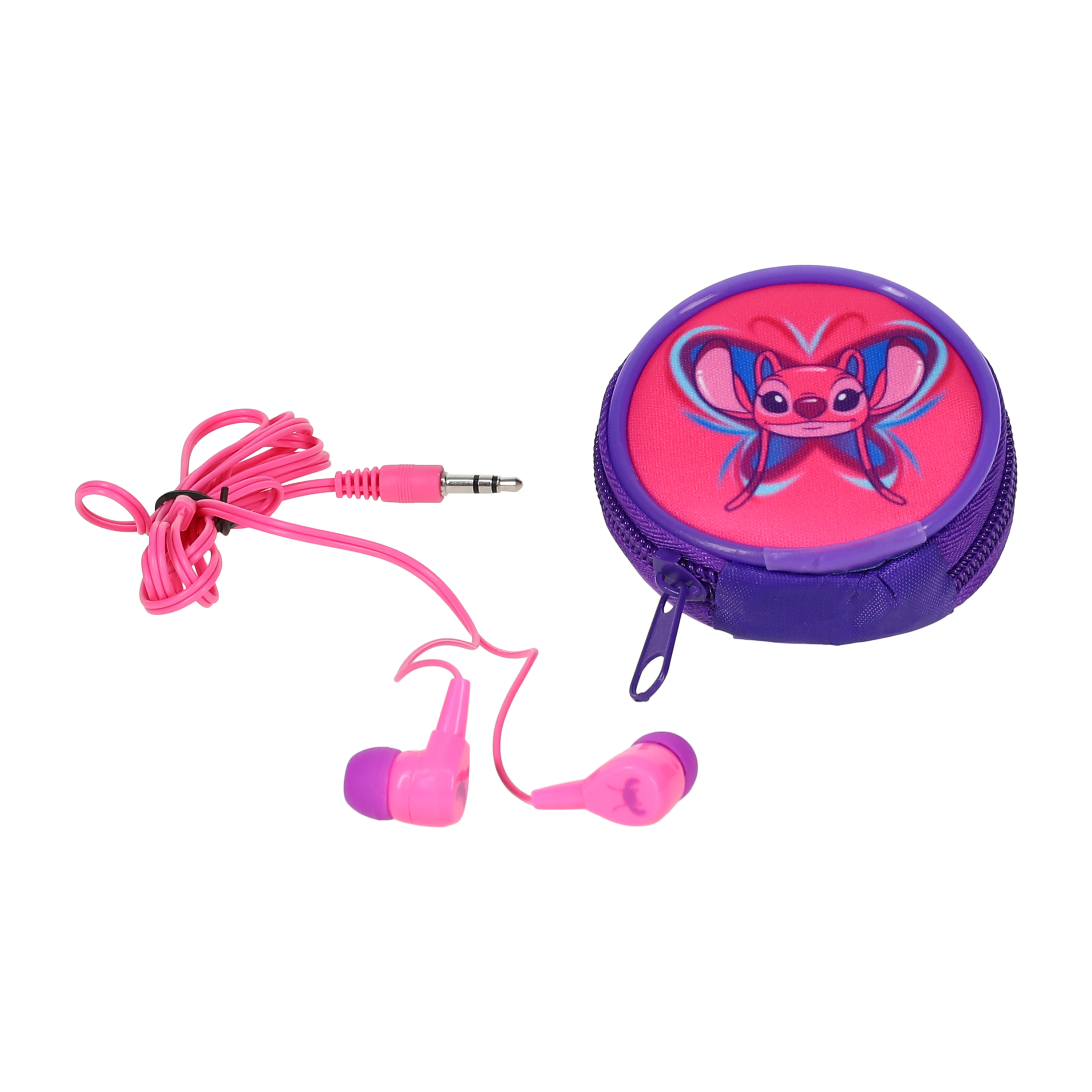 Disney Stitch Wired Earbuds & Storage Pouch Value Set