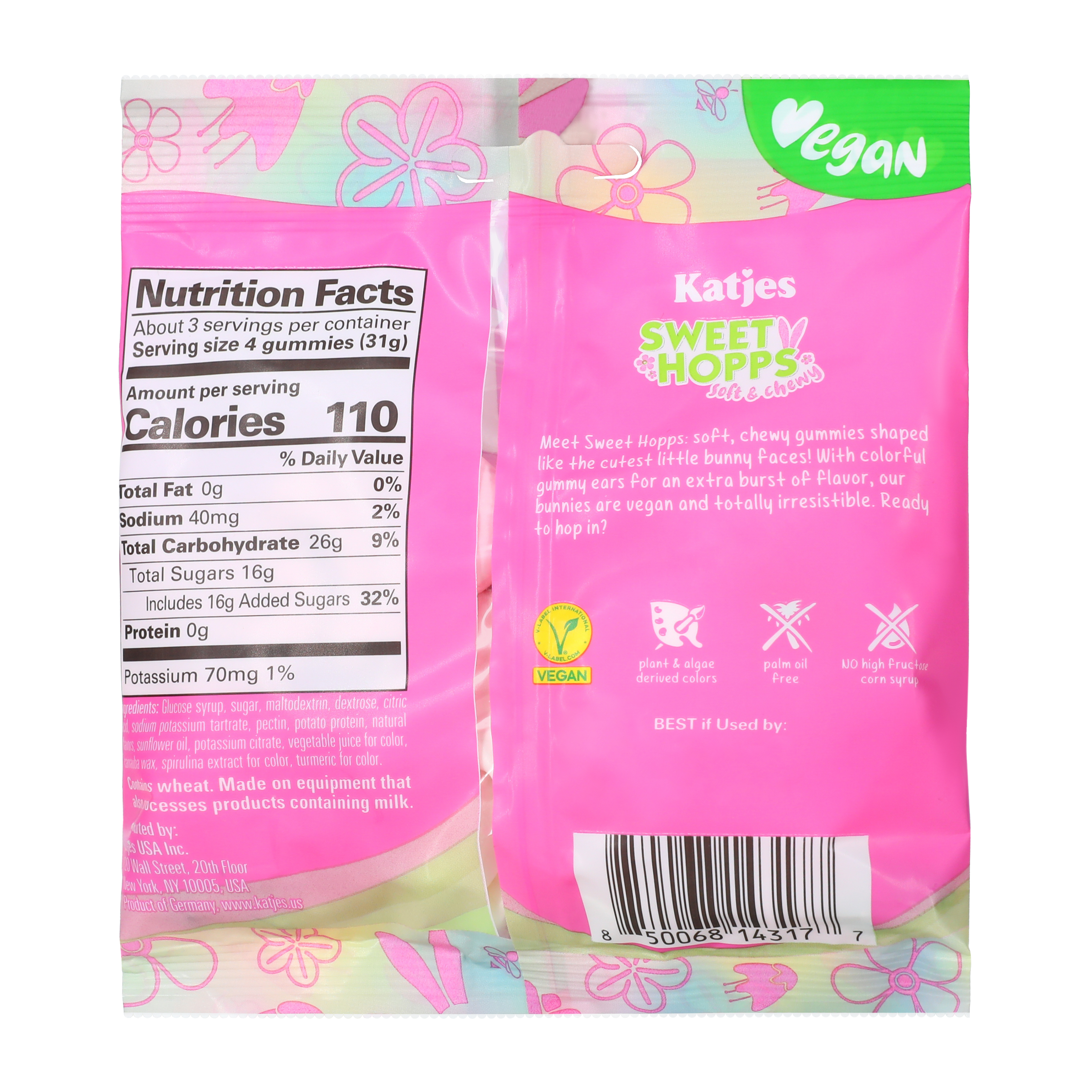 Katjes® Sweet Hopps Gummy Candy 3.5oz