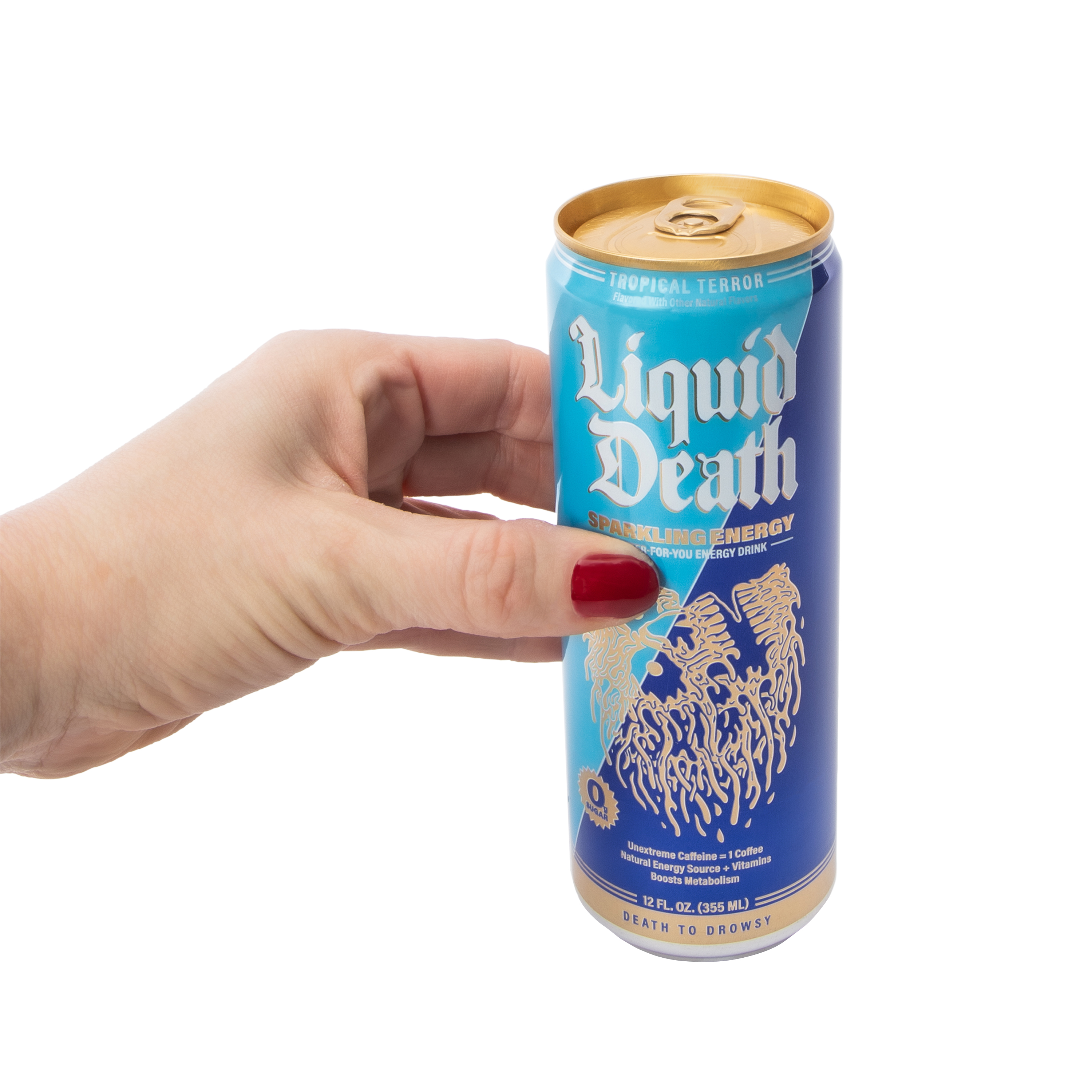 Liquid Death Tropical Terror Flavored Sparkling Energy Drink 12oz