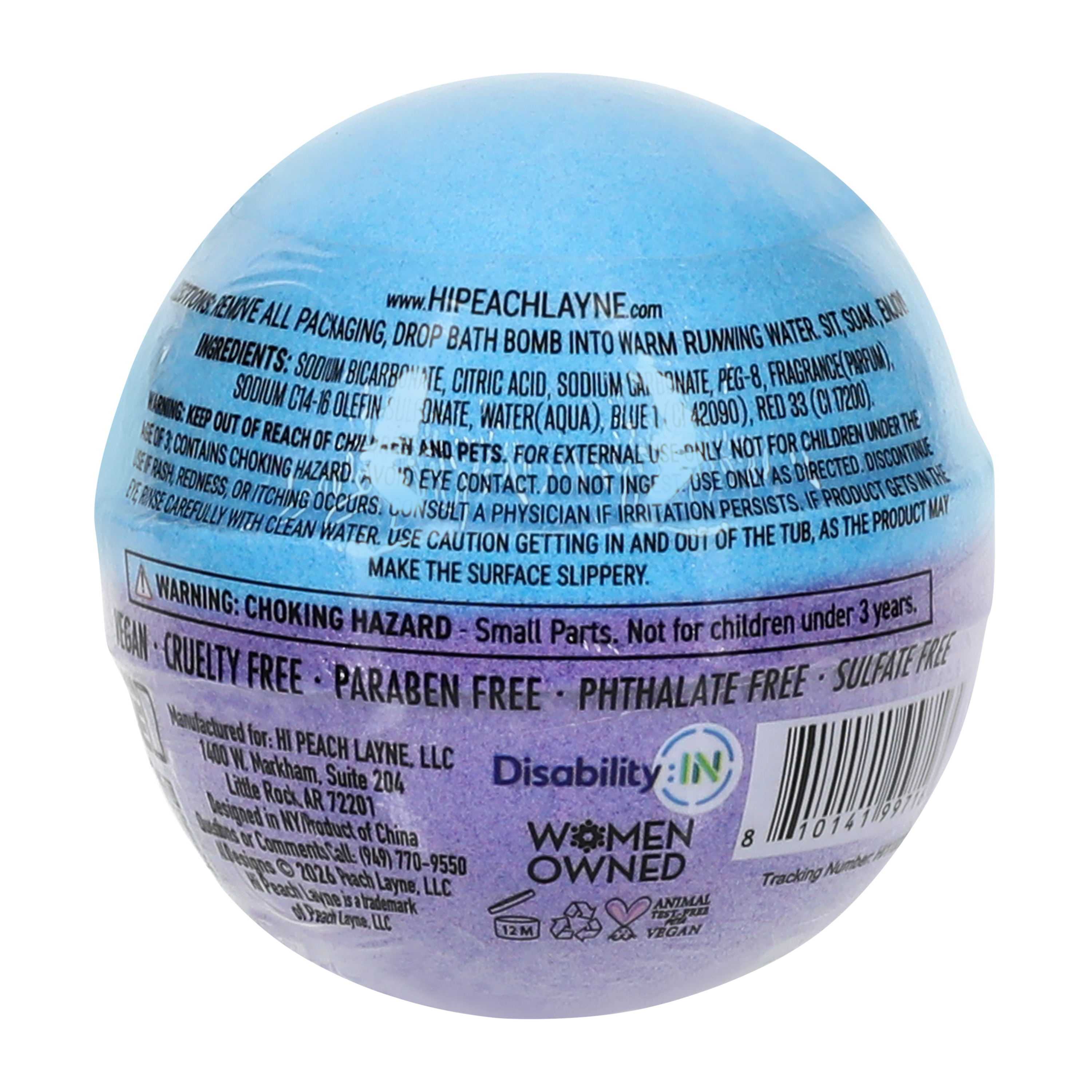 Hi Peach Layne® Friendship Bracelet Bath Bomb 4.5oz