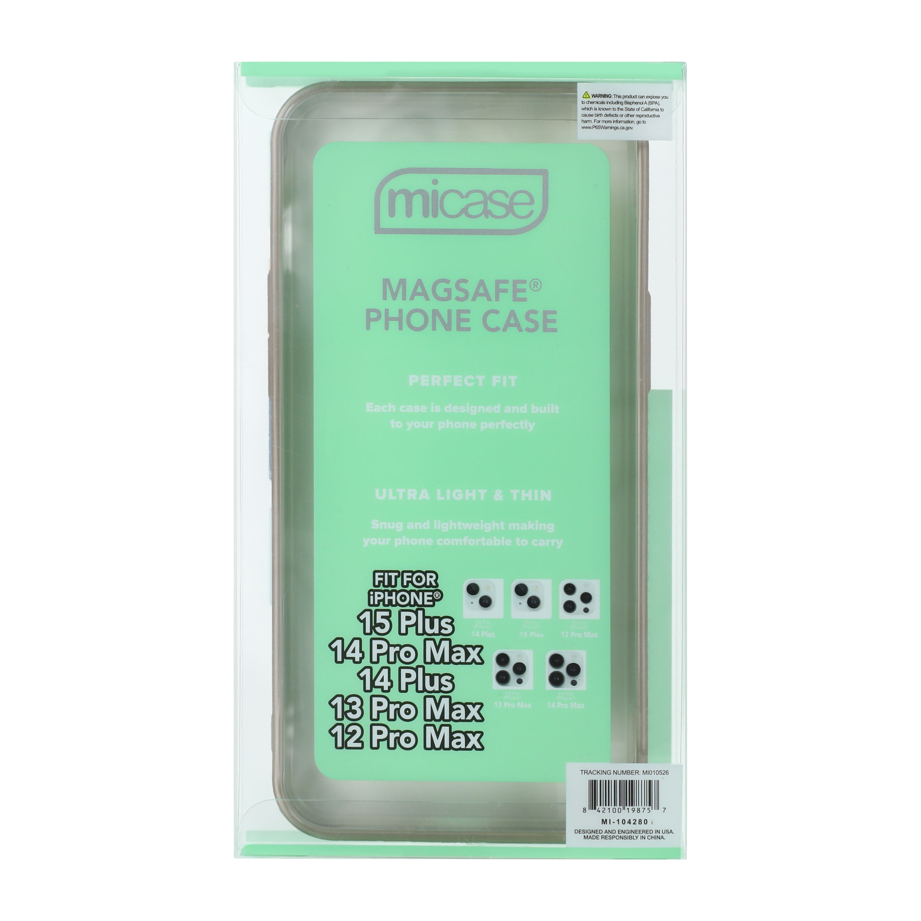 iPhone 15 Plus®/14 Pro Max®/13 Max®/12 Max® MagSafe® Textured Metallic Phone Case