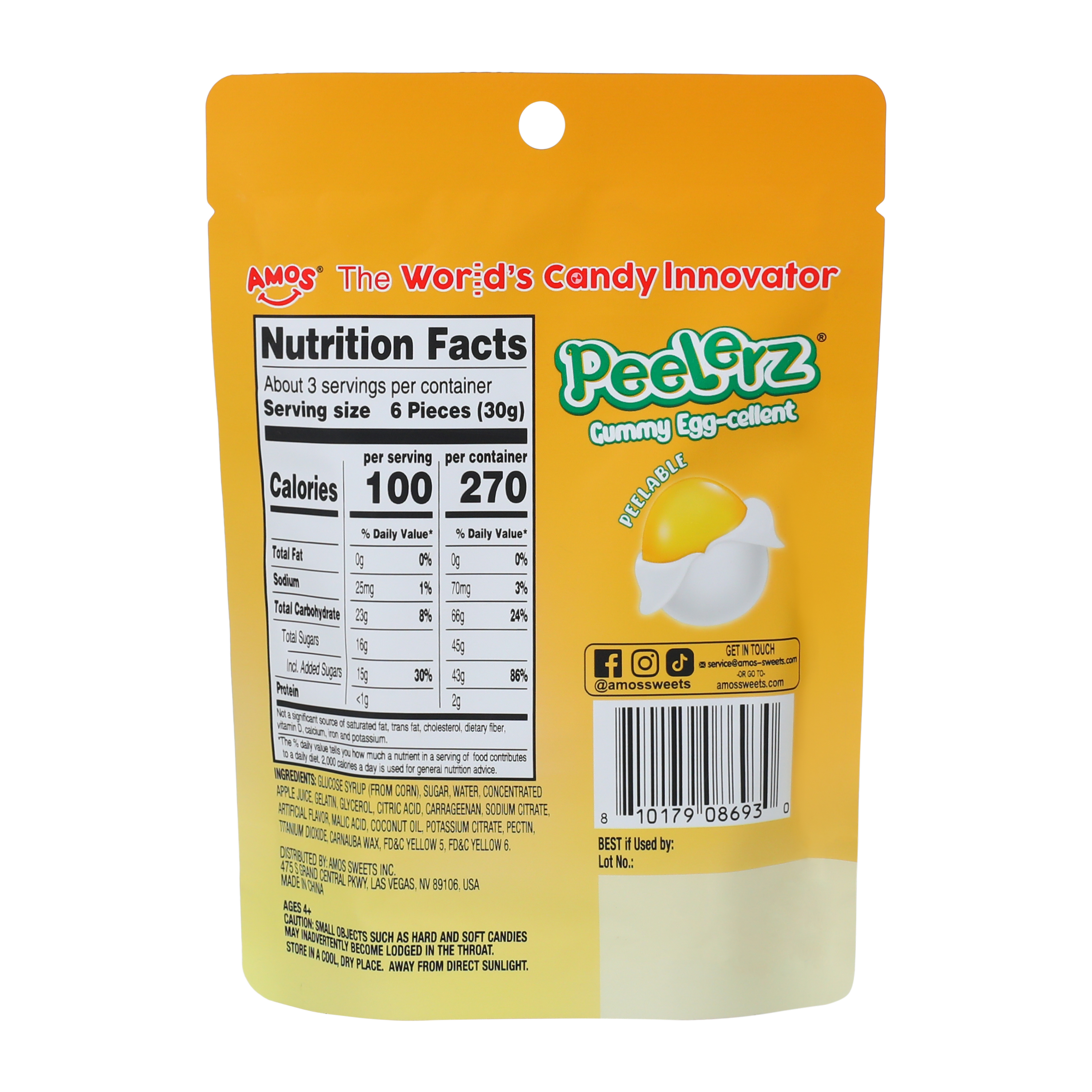 Amos® Peelerz® Egg-cellent Gummy Candy 3oz