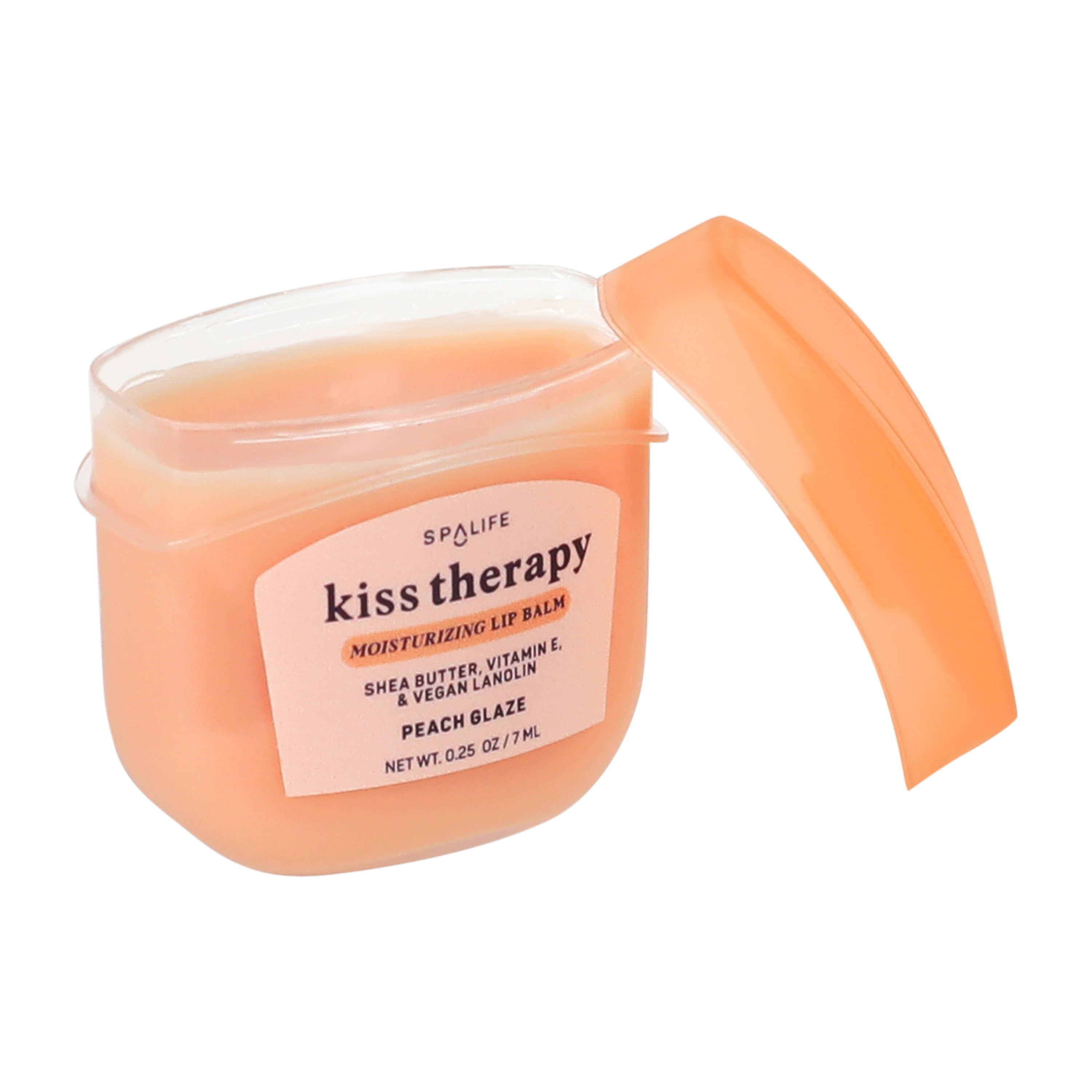 Kiss Therapy Peach Glaze Moisturizing Lip Balm 0.2oz