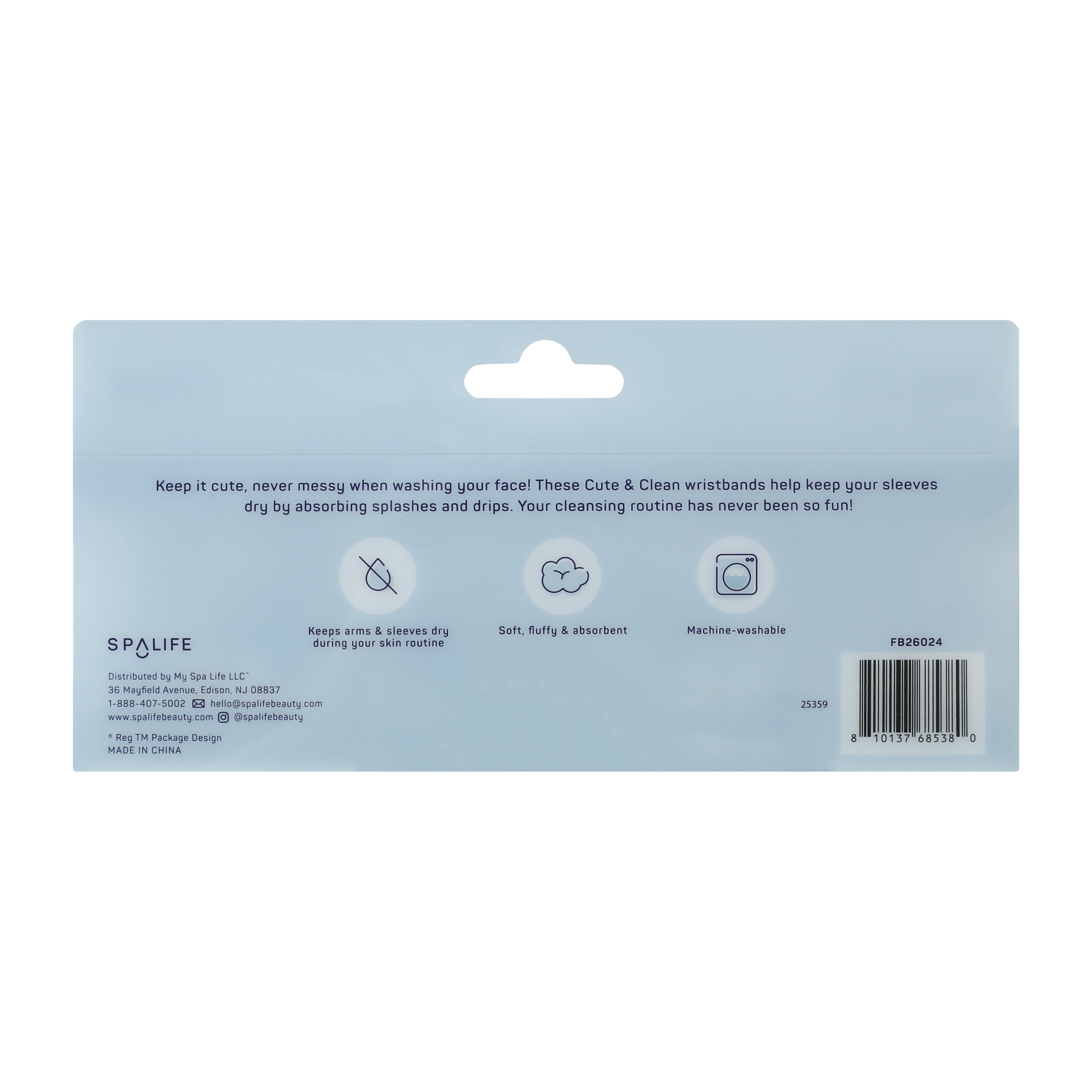 Cute & Clean Spa Wristbands 2-Pack