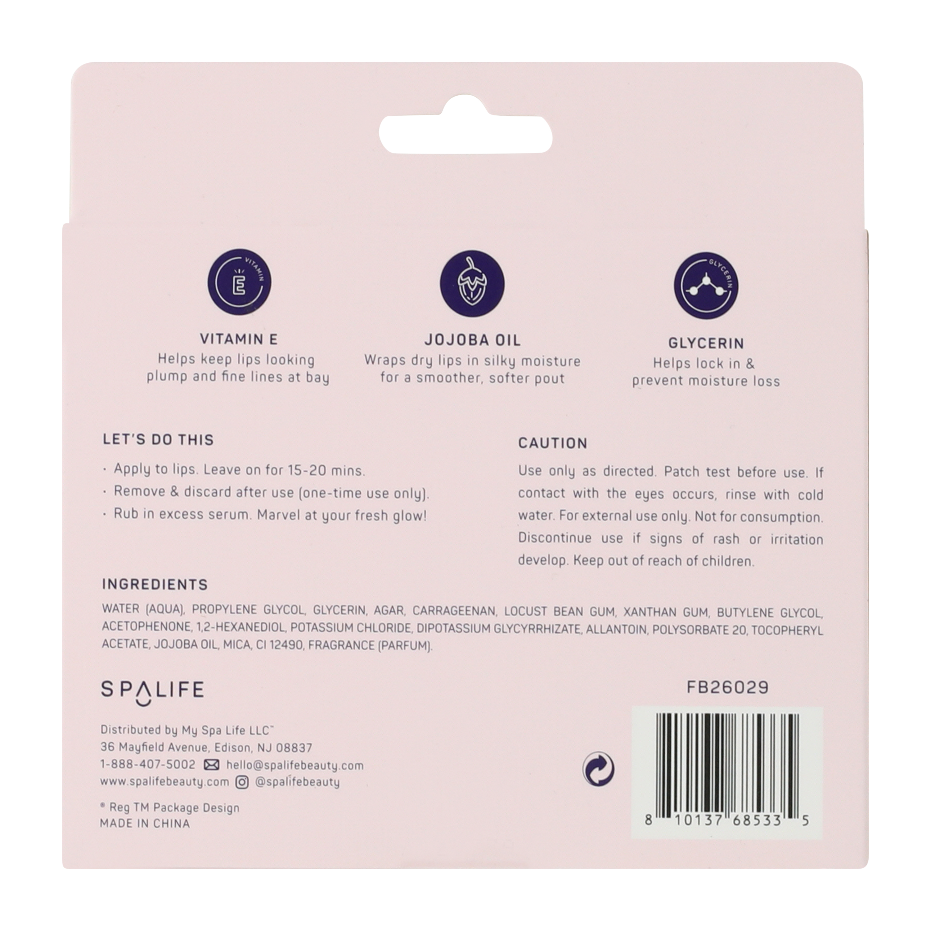 Spalife Smooth Smooch Hydrogel Lip Masks 3-Pack