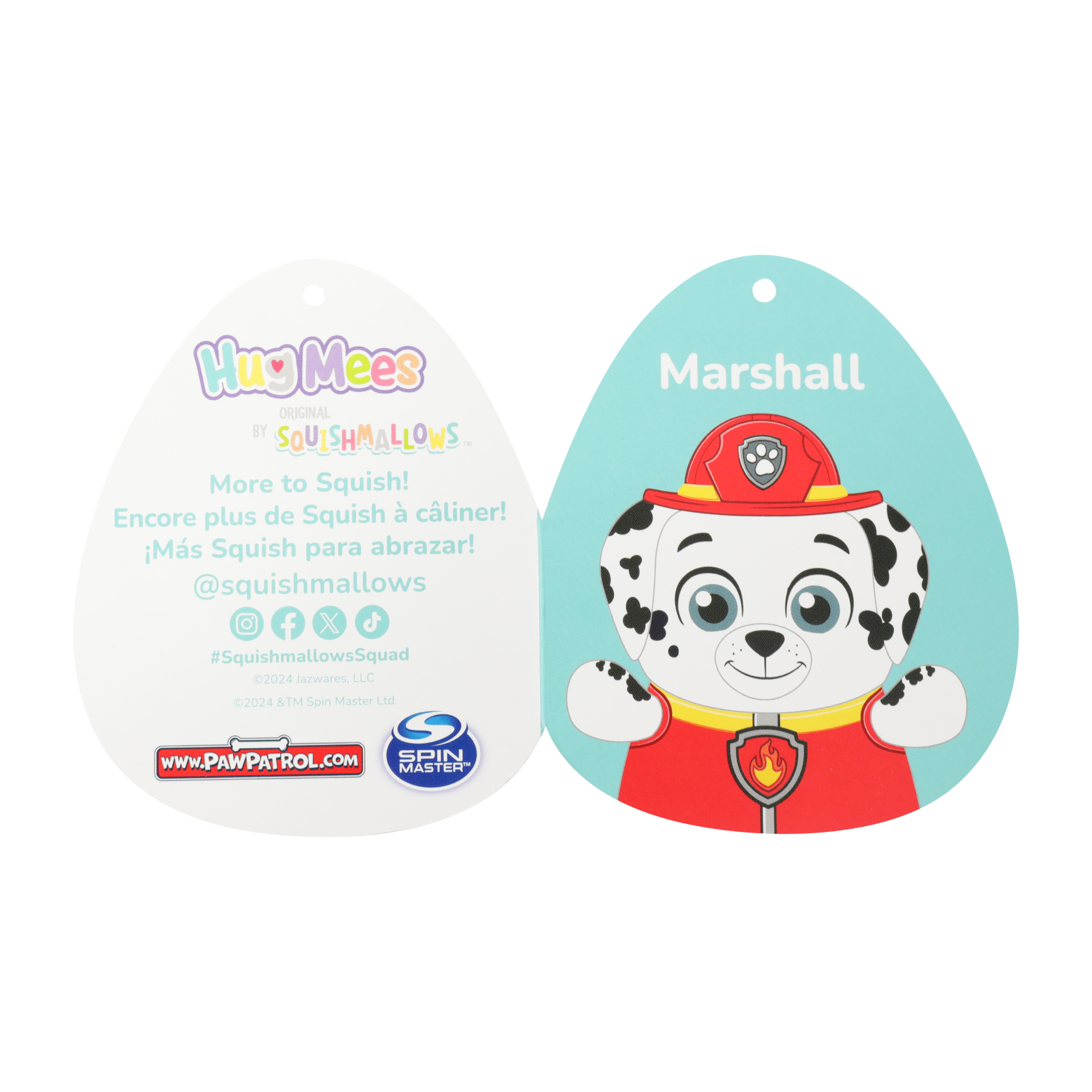 Hug Mees By Squishmallows™ Paw Patrol™ Marshall Plush