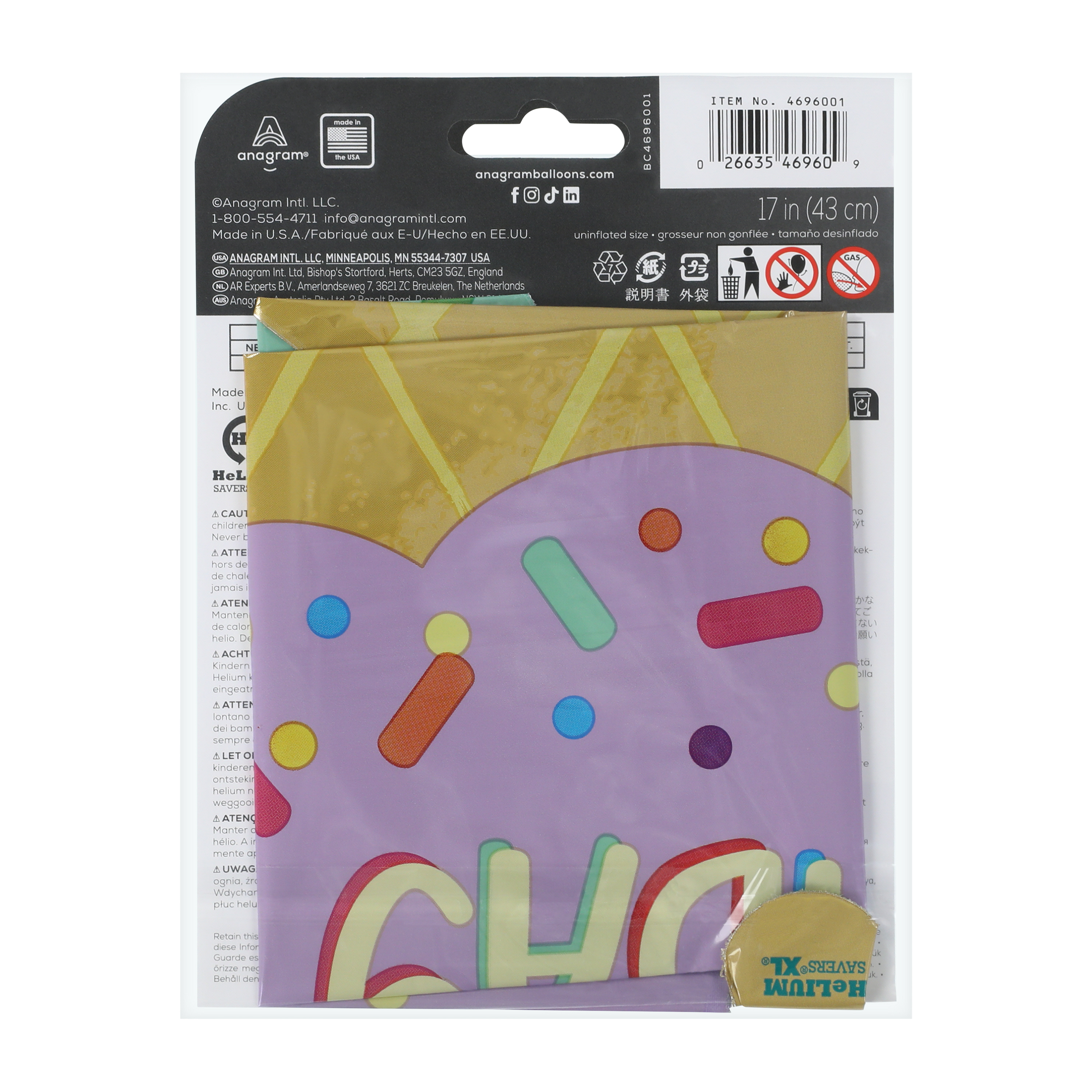 INFLATED Anagram® Happy Birthday Standard Balloon