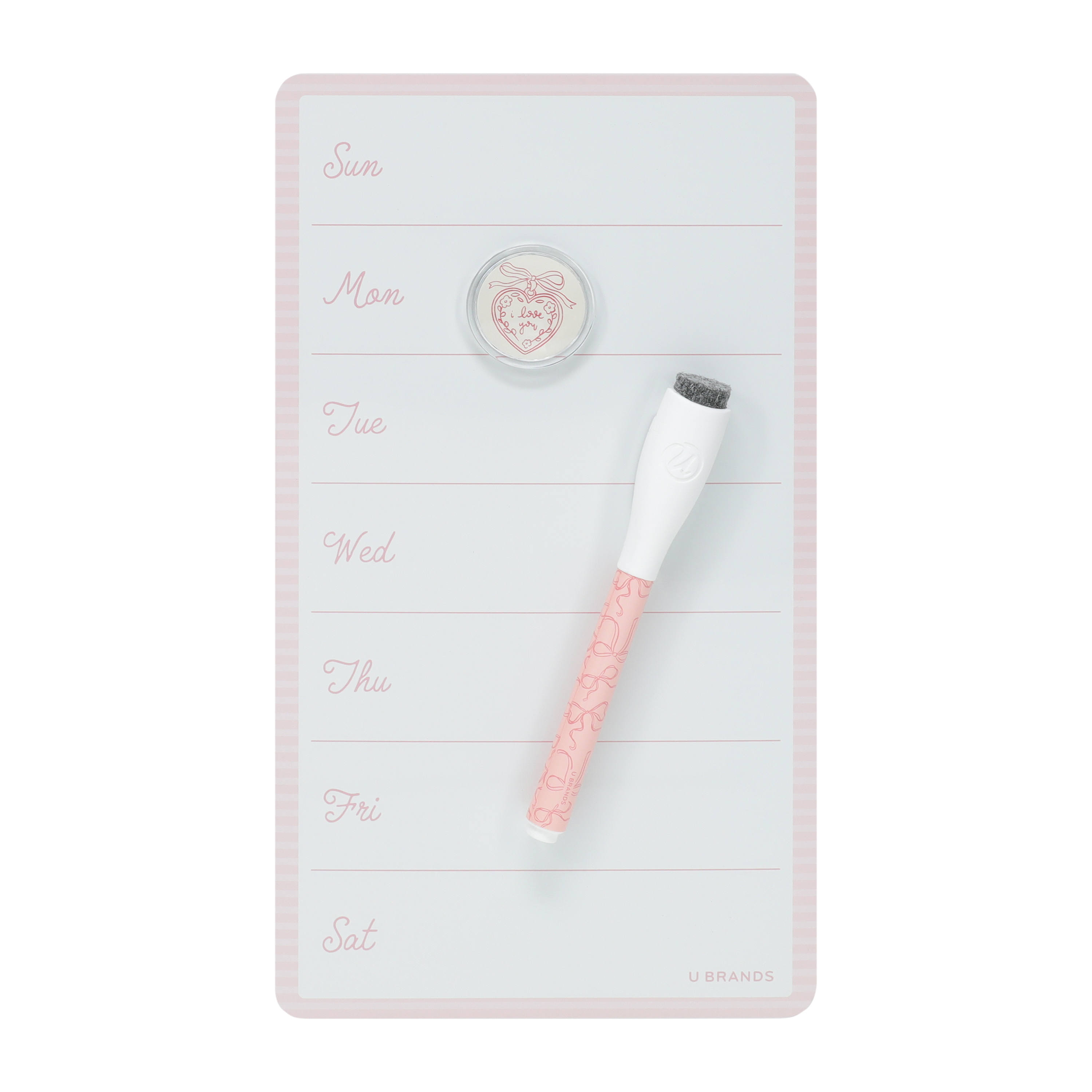 U Brands® Frameless Weekly Dry Erase Board 5.5inx10in