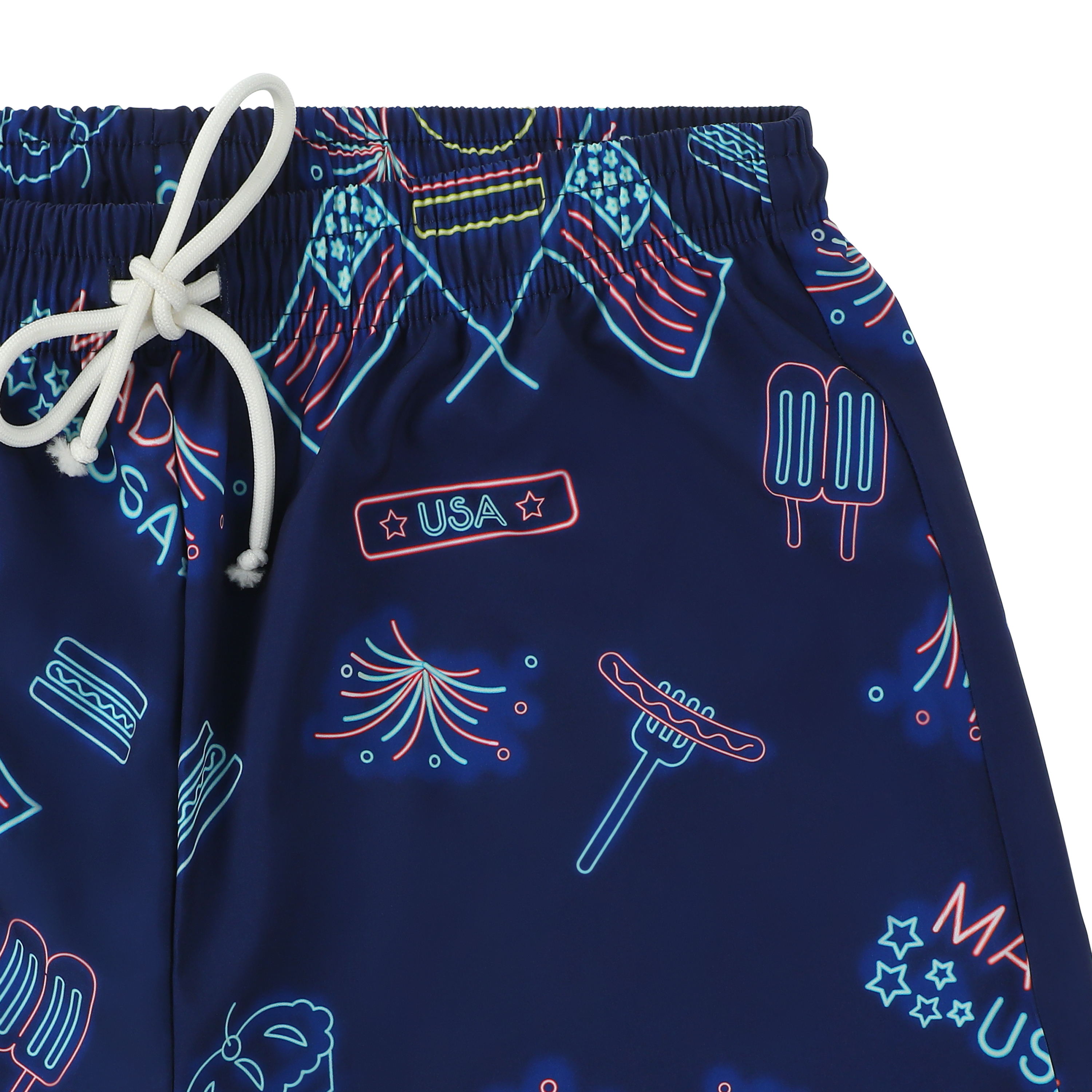 Young Mens Printed Swim Trunks