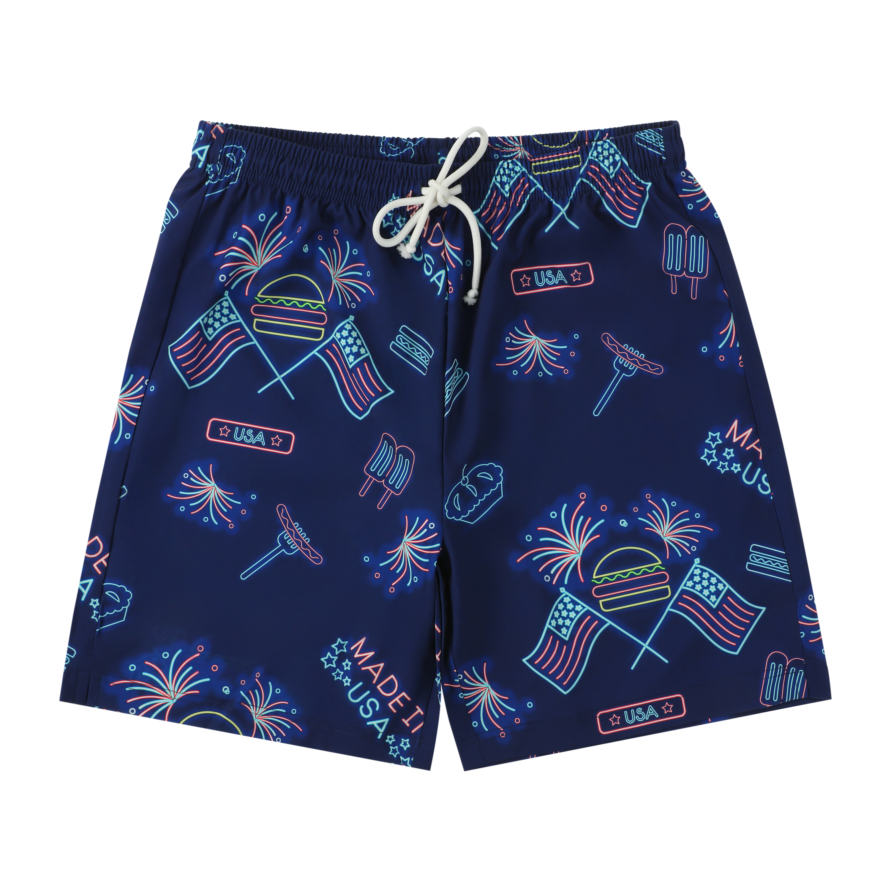 Young Mens Printed Swim Trunks