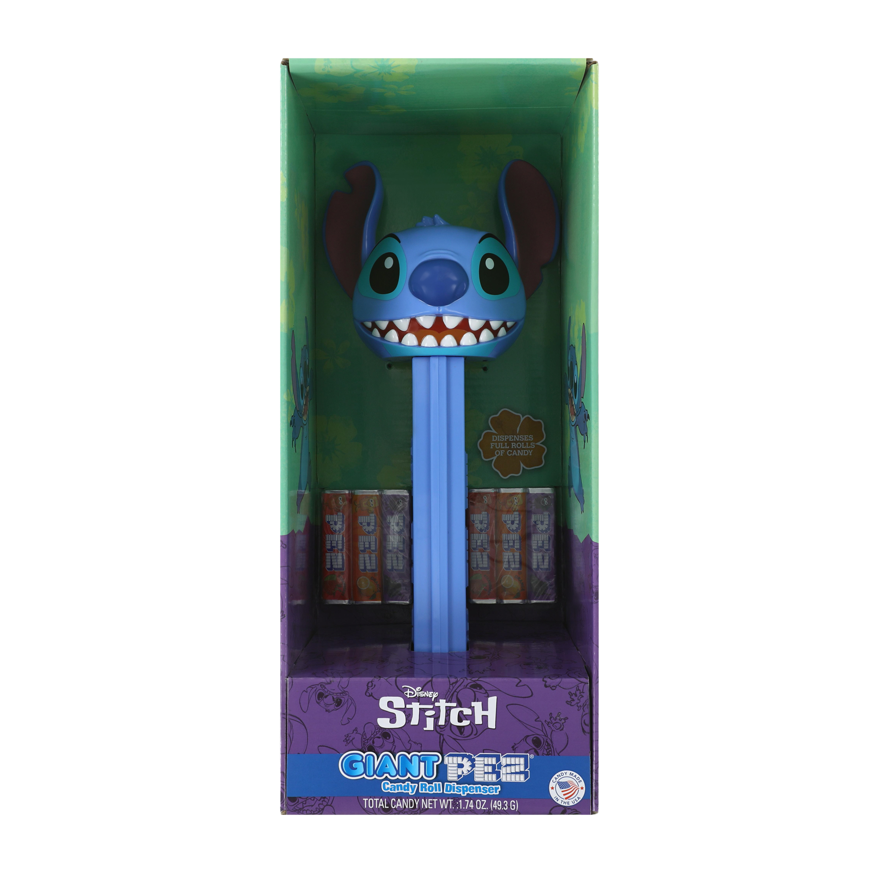 Disney Stitch Giant Pez® Candy Roll Dispenser 1.7oz