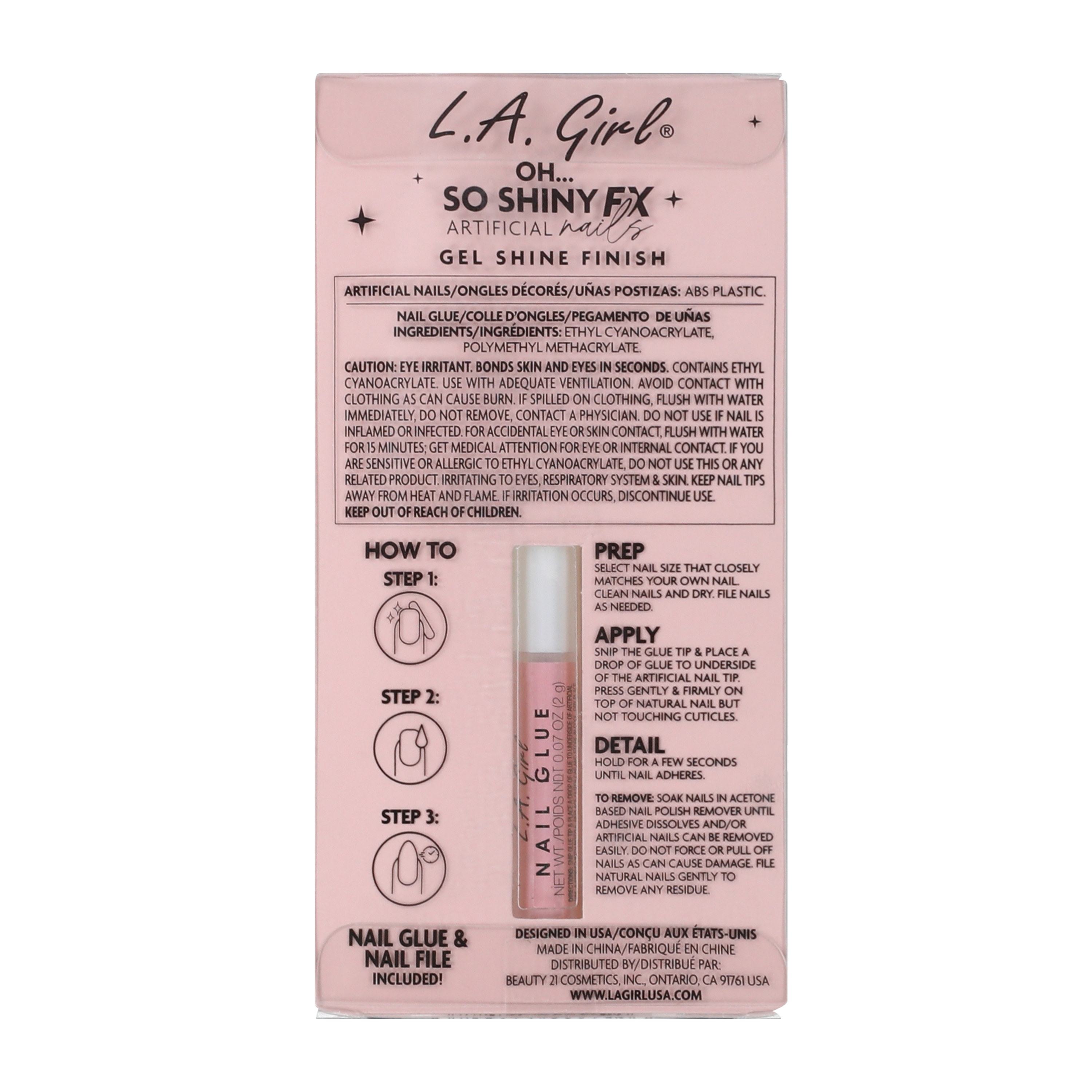 L.A. Girl Oh… So Shiny Mirror, Mirror Artificial Nails 26-Pack