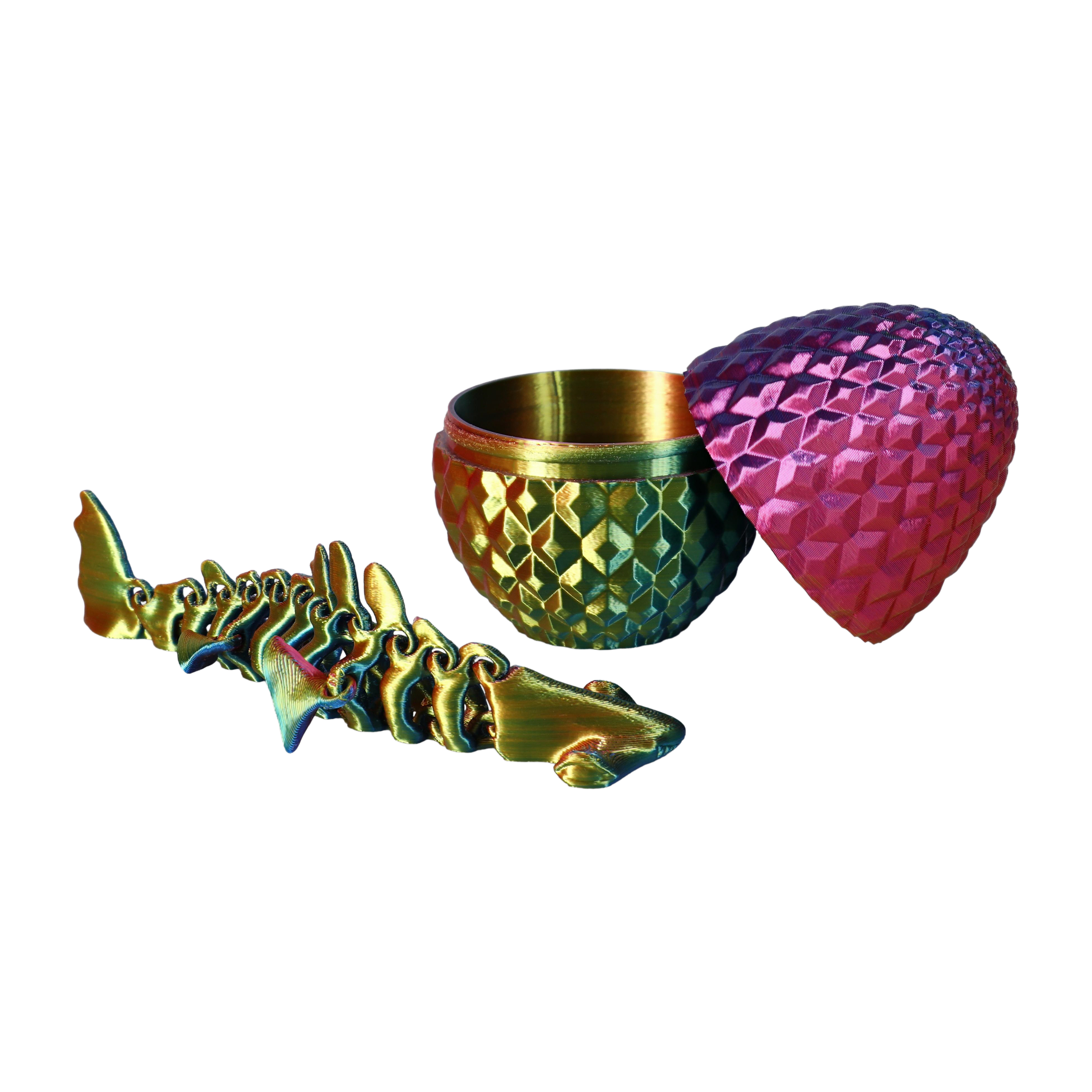 ORB Curiosities® 3D Printed Fangs & Fins Egg Toy (Styles May Vary)