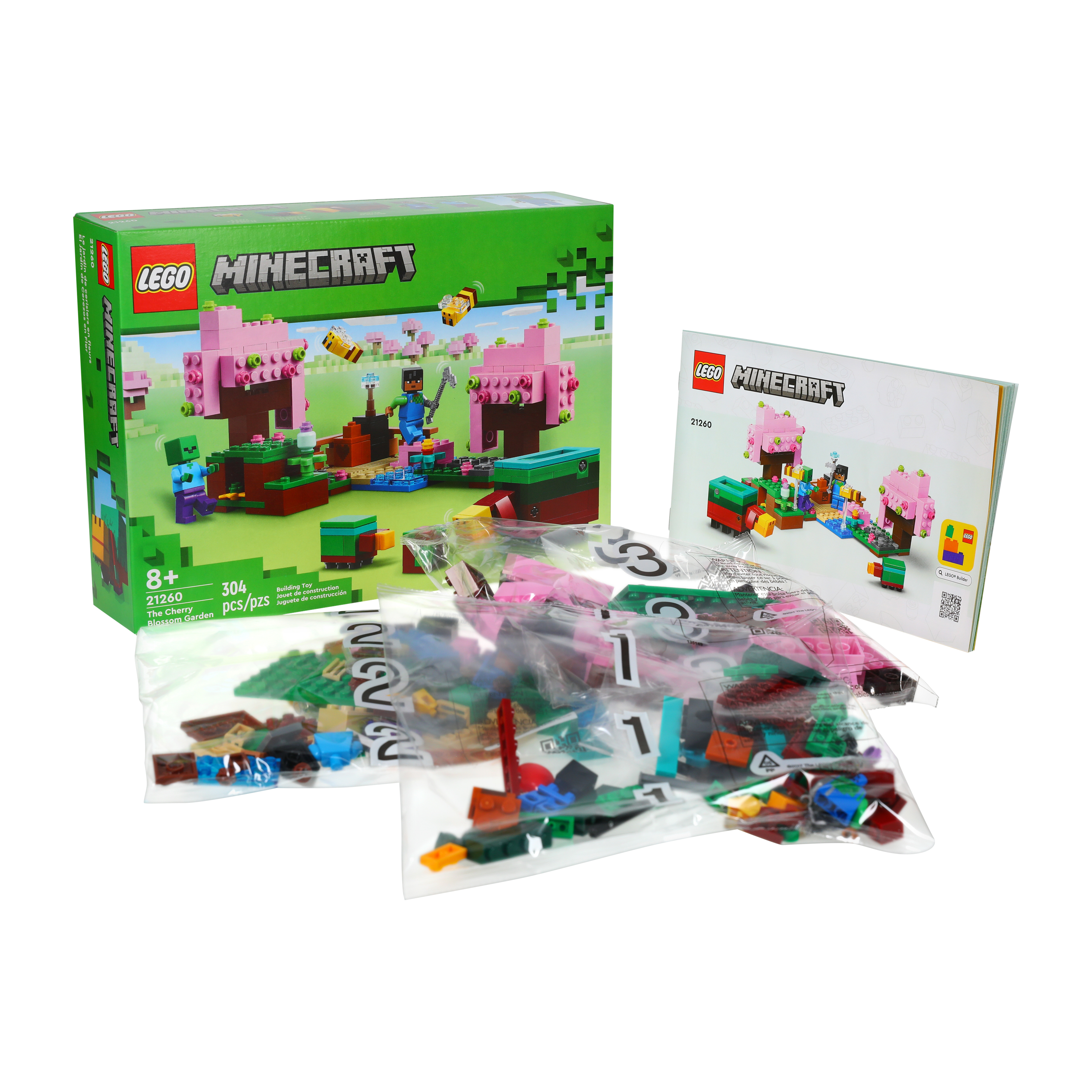 Lego® Minecraft The Cherry Blossom Garden Building Toy 304-Pieces