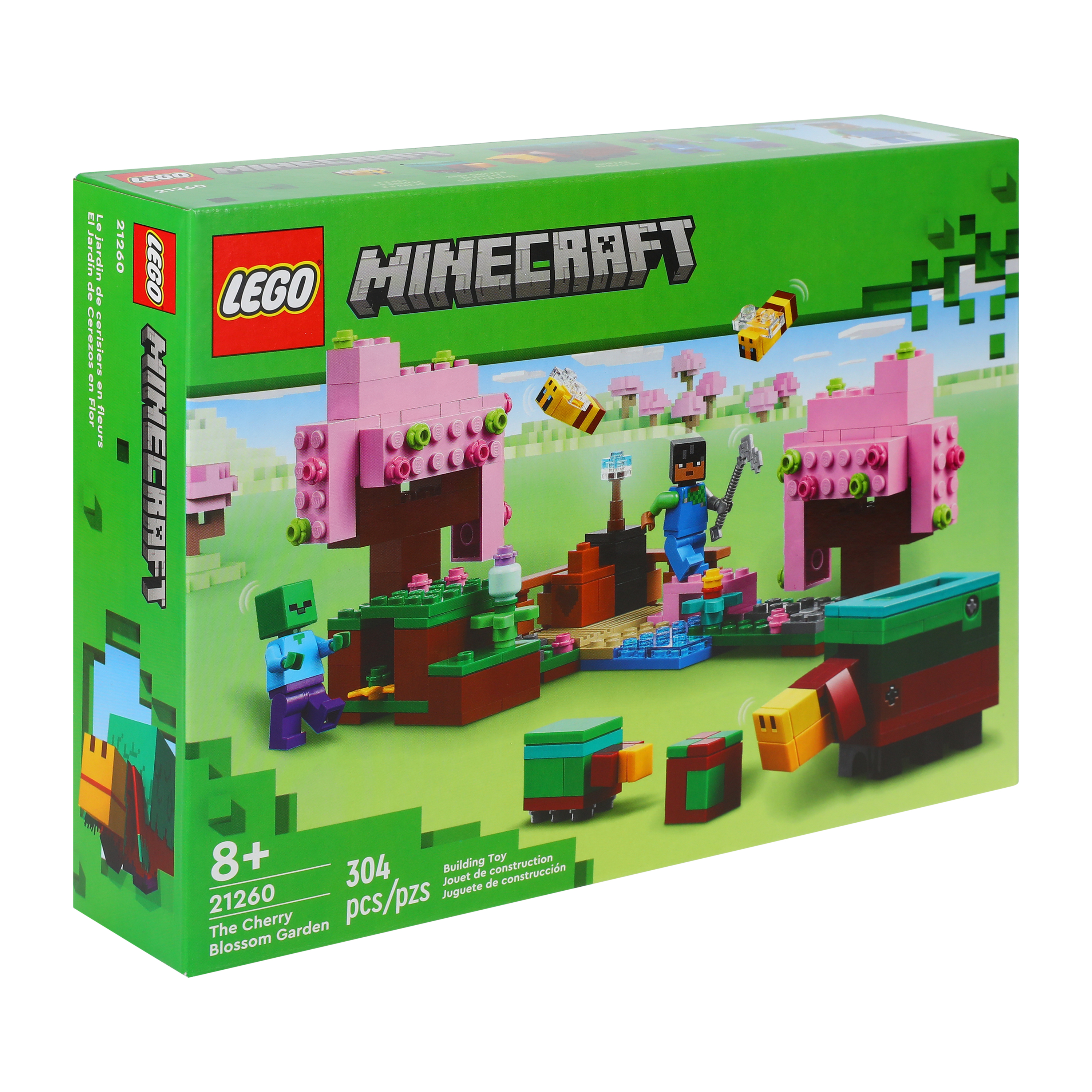 Lego® Minecraft The Cherry Blossom Garden Building Toy 304-Pieces