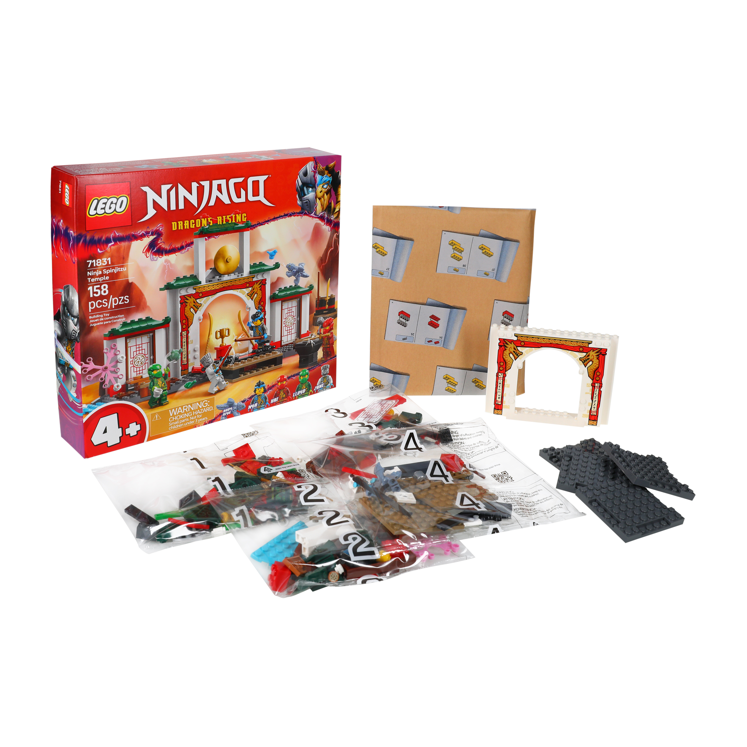 Lego® Ninjago Dragon's Rising Ninja Spinjitsu Temple Building Toy 158-Pcs