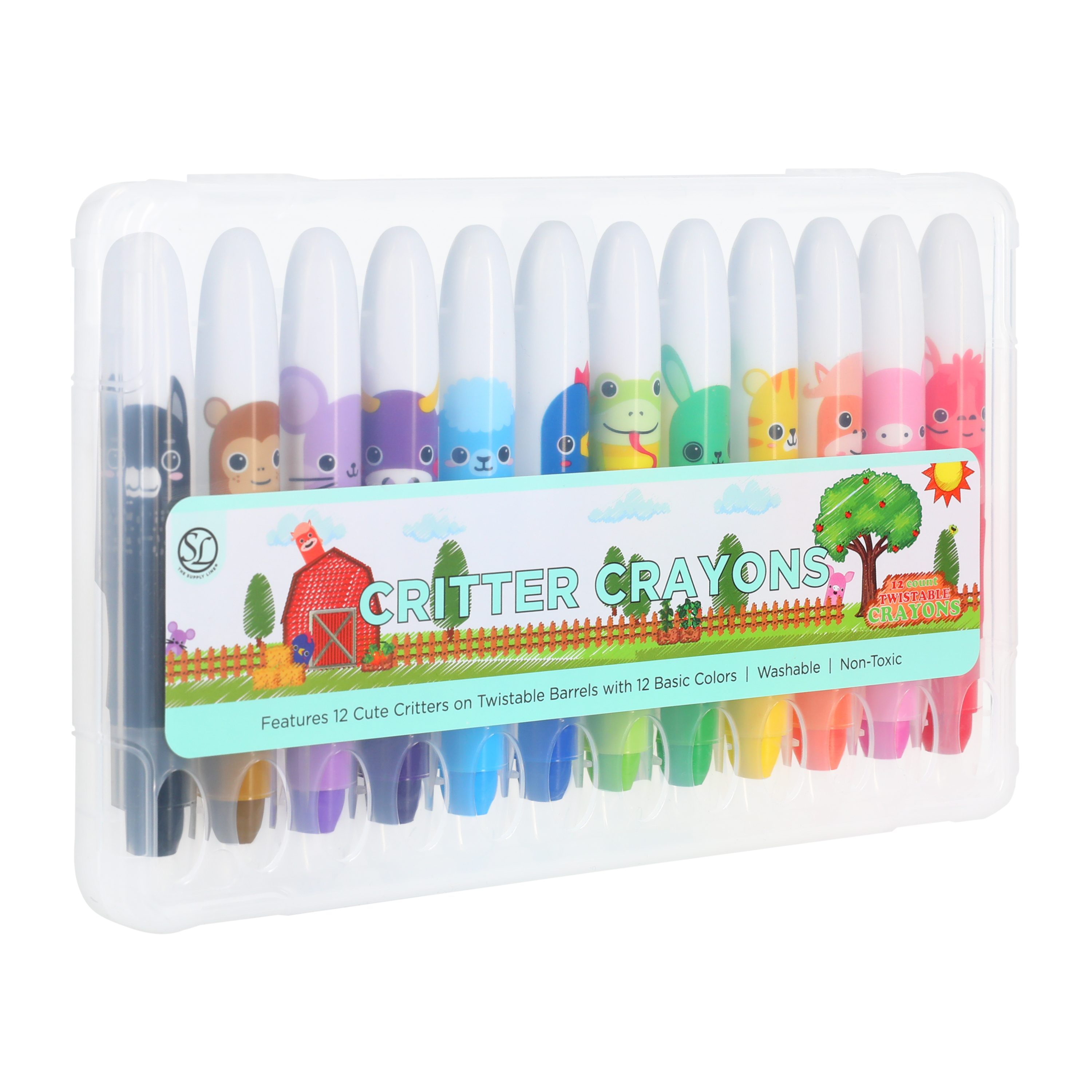 The Supply Line® Critter Crayons 12-Count