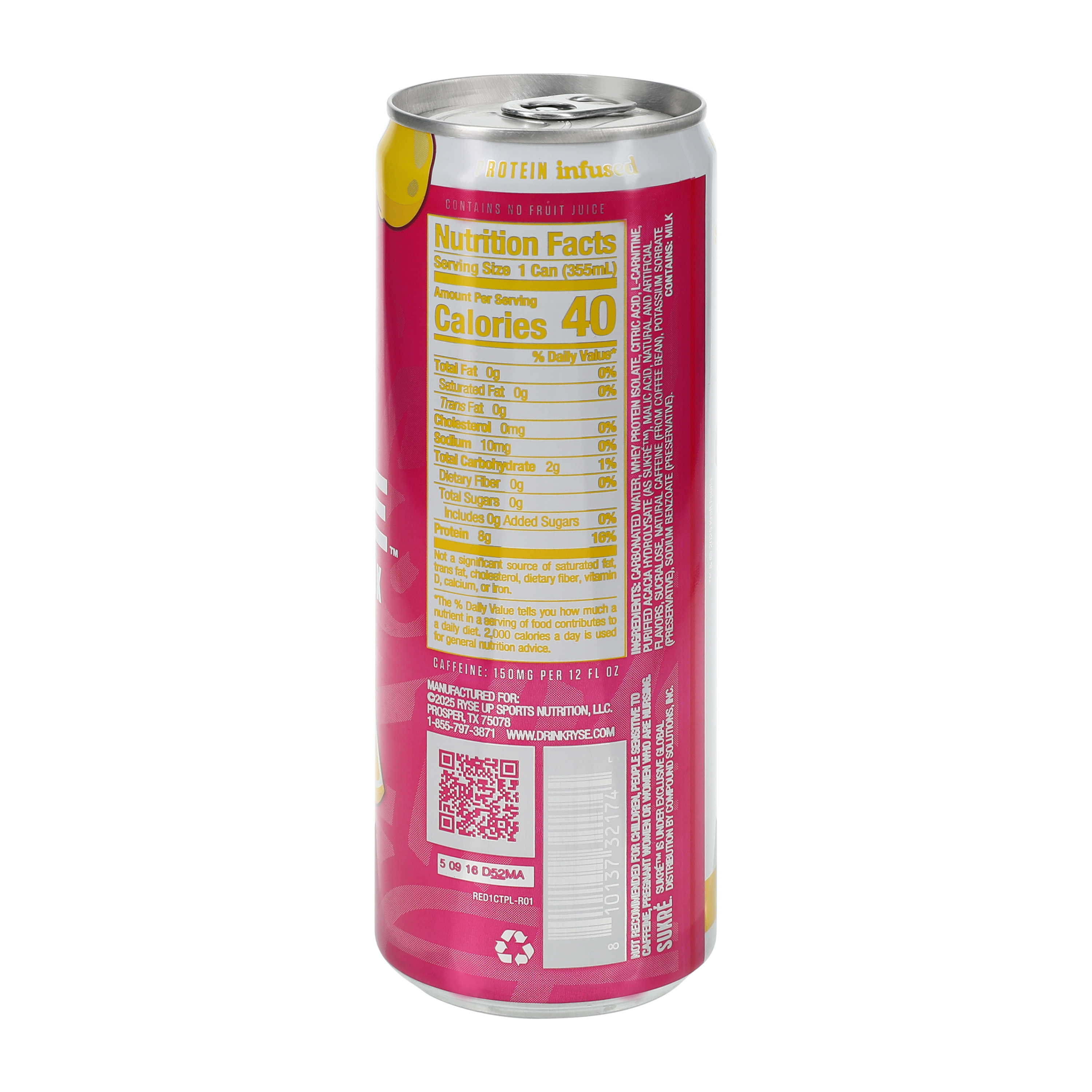 Ryse™ Pink Lemonade Zero Sugar Energy Drink 12oz