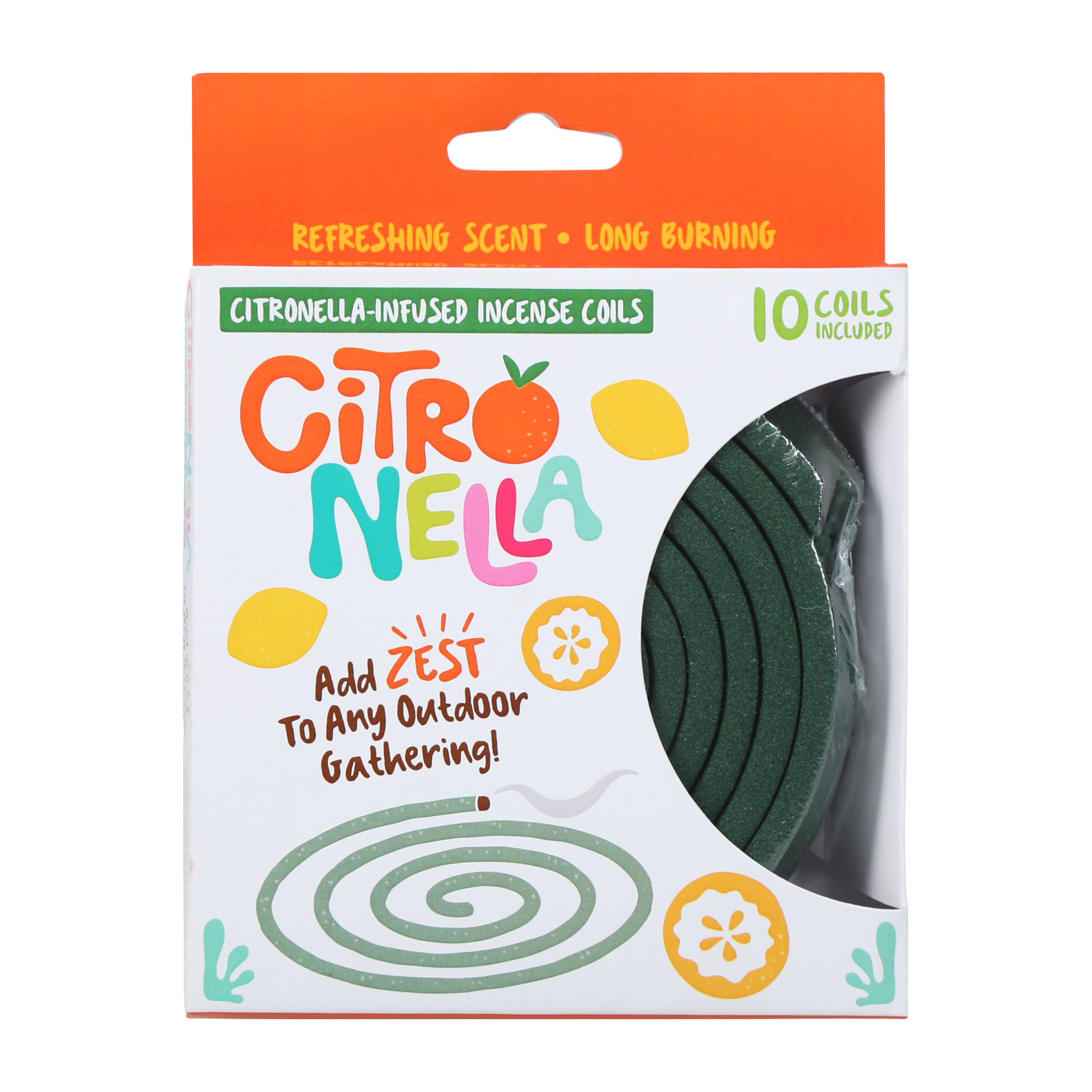 Citronella Infused Incense Coils 10-Pack