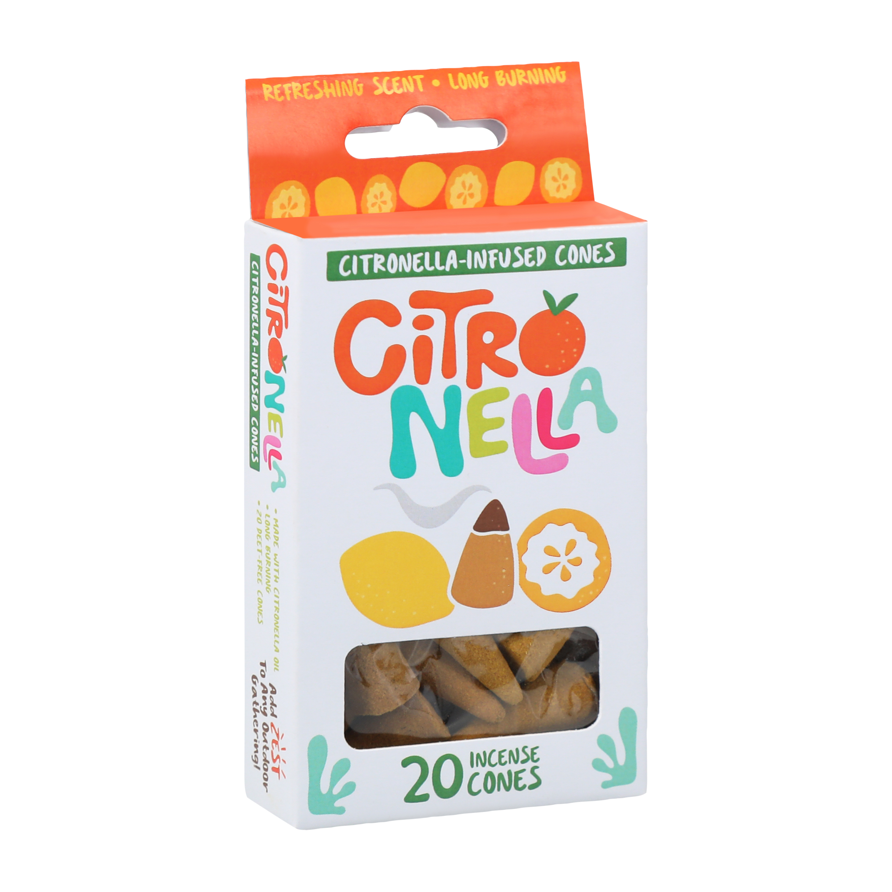Citronella Infused Incense Cones 20-Pack