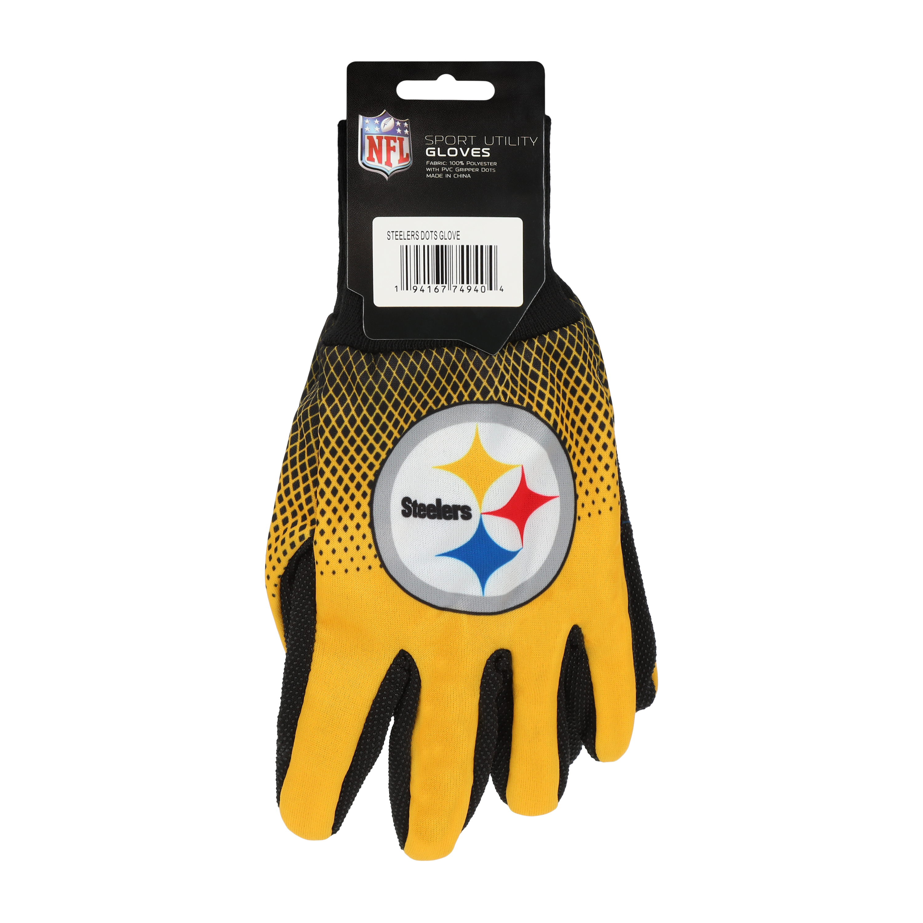 NFL Pittsburgh Steelers Gradient Dot Logo Gloves